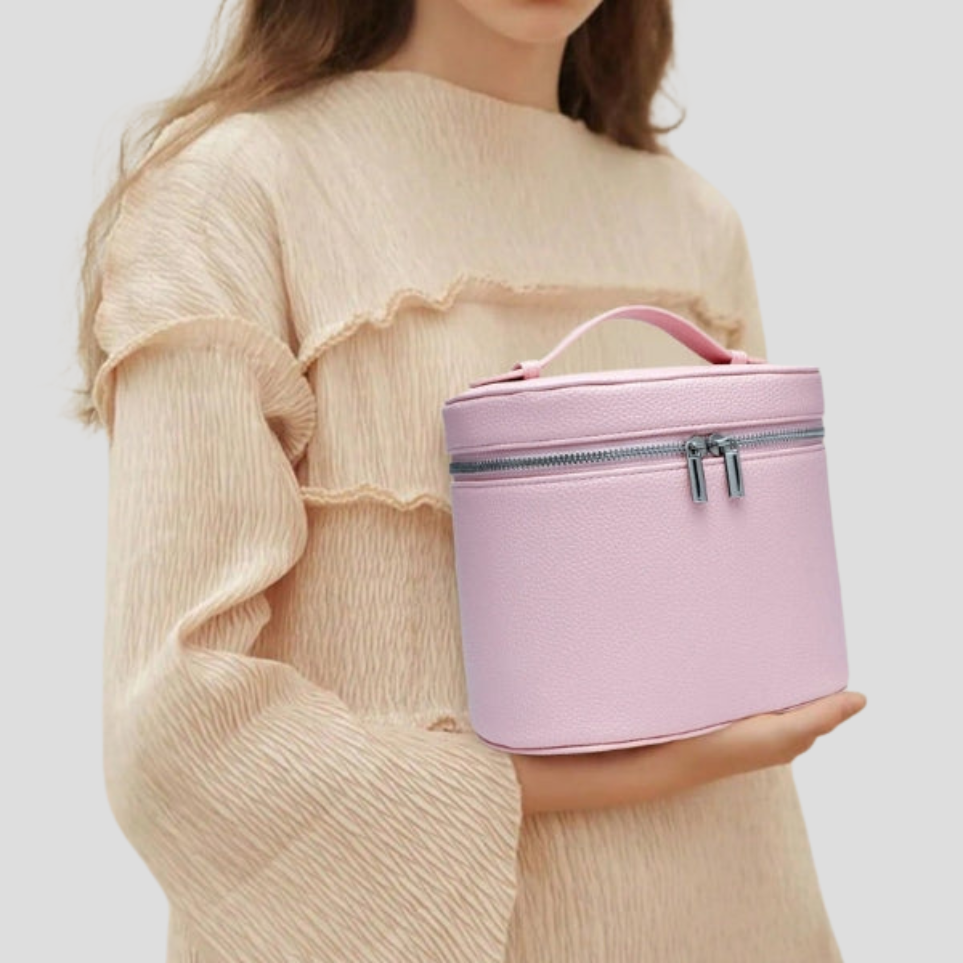 Women Vanity Case | Box Shape & Defined Zip Closure for Daily Use