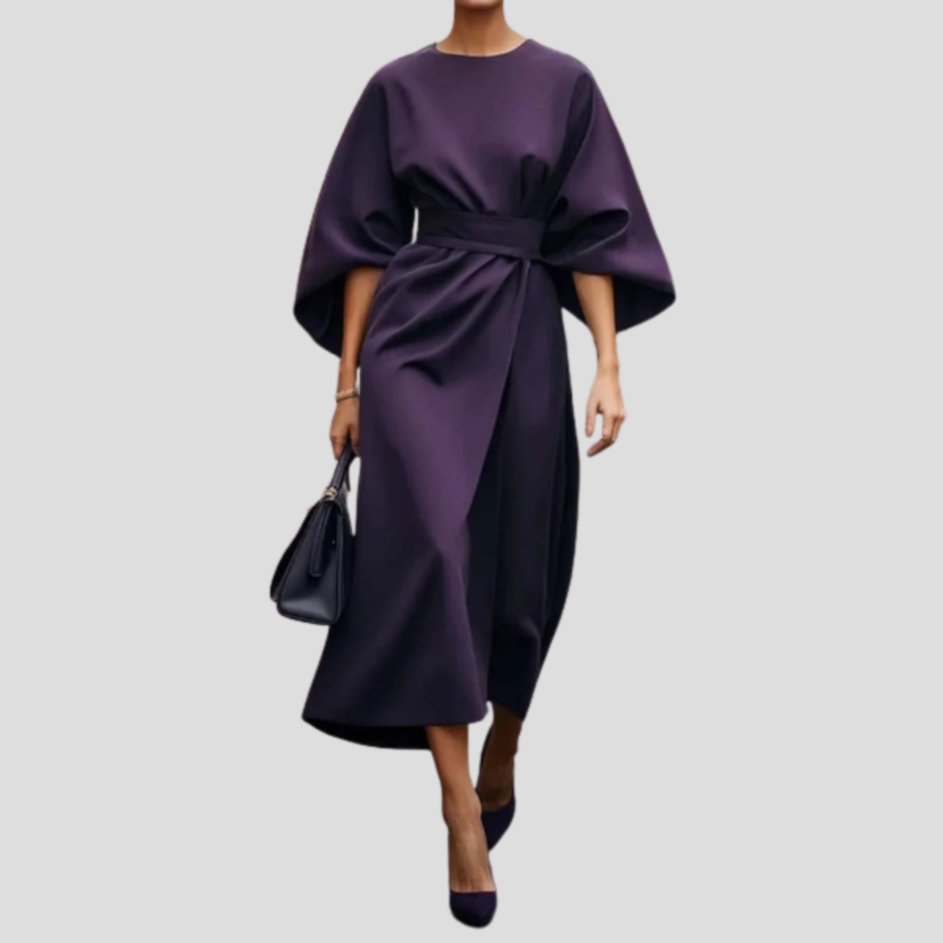 Women Maxi Dress | Belted Waist Structure & Flowing Floor-Length Silhouette for Daily Wear