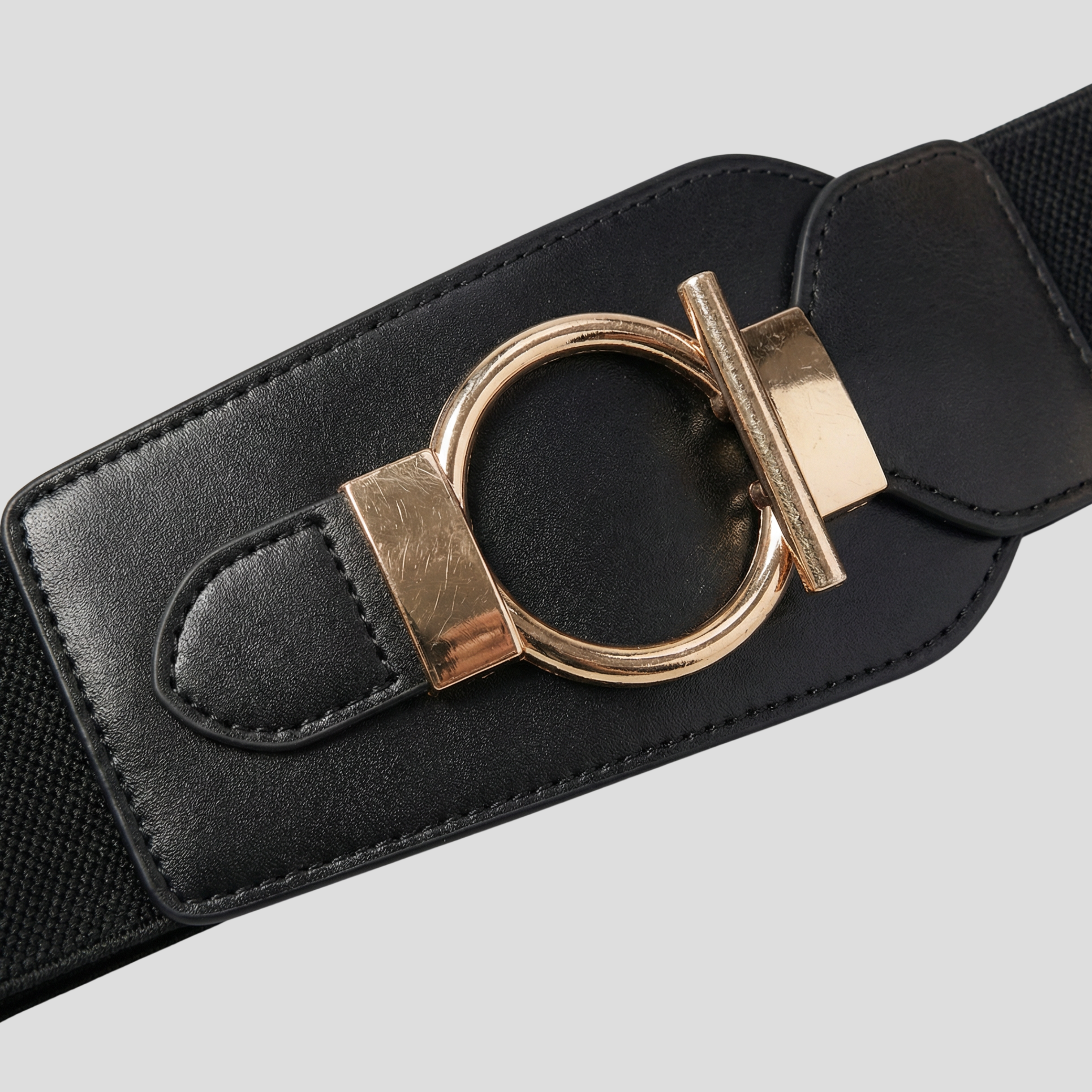 Women Waist Belt | Wide Front Panel & Circular Buckle Shape for Daily Wear