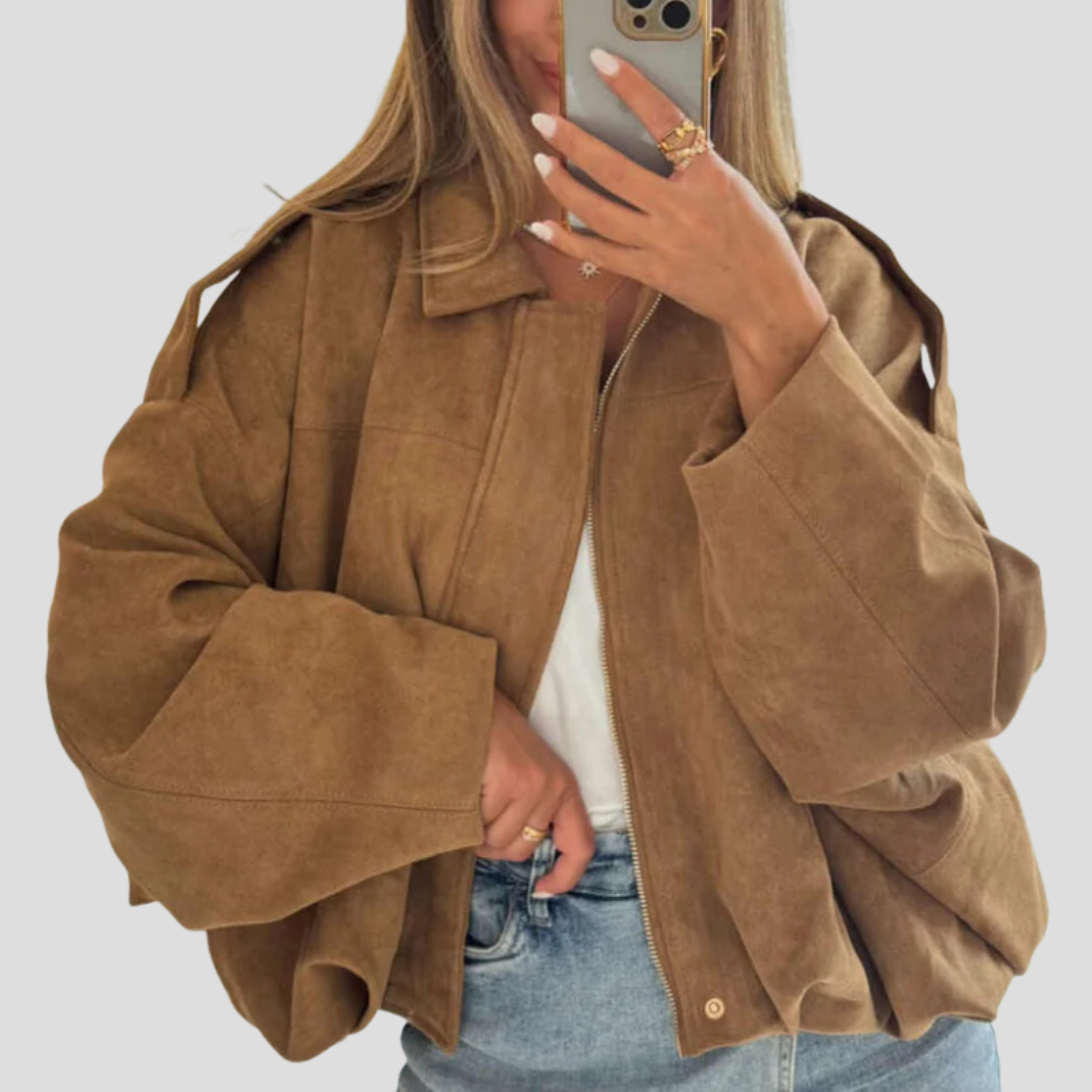 Women Bomber Jacket | Relaxed Silhouette & Minimal Detail Structure for Daily Wear