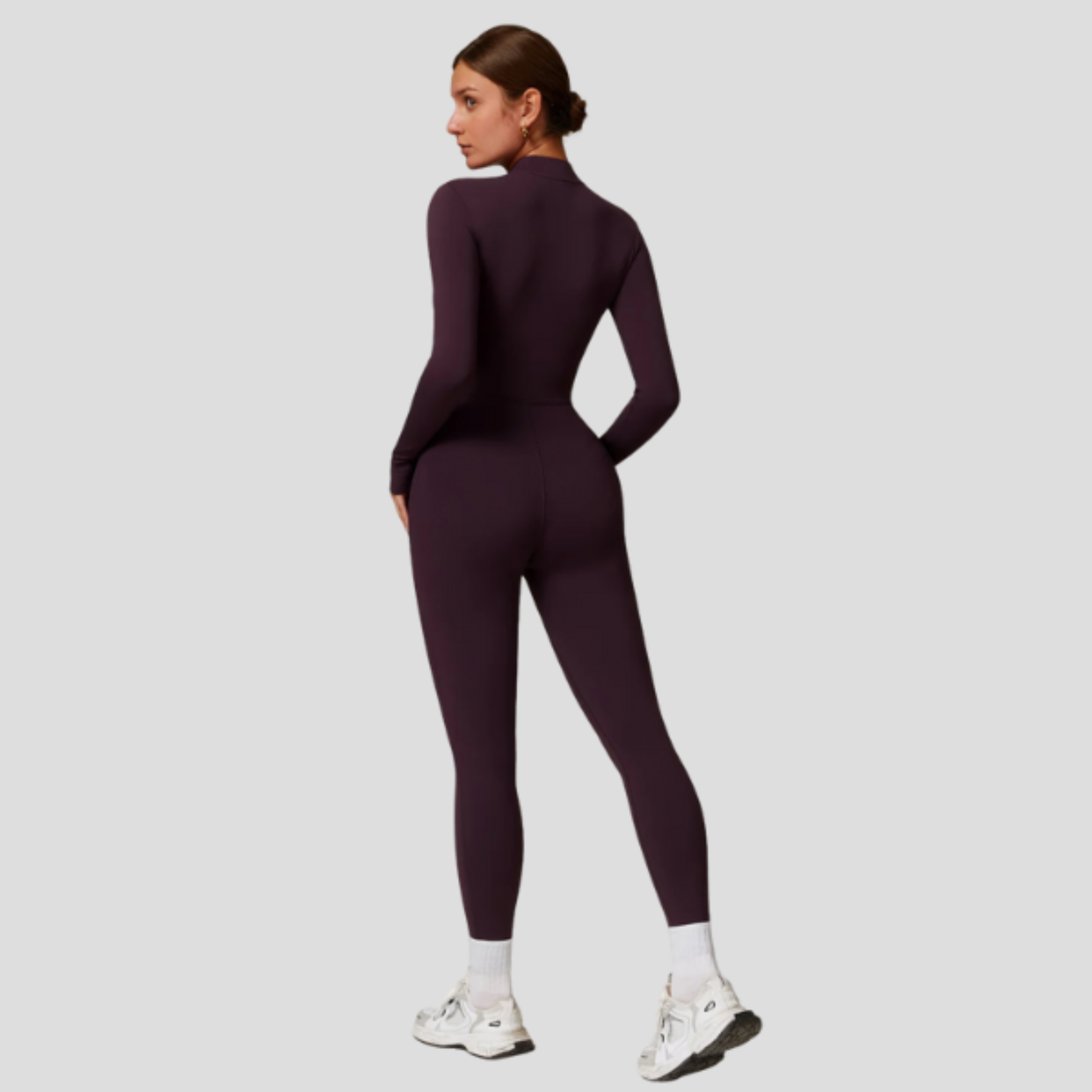 Women Jumpsuit | High Neck Zip Design & Streamlined Silhouette for Daily Wear