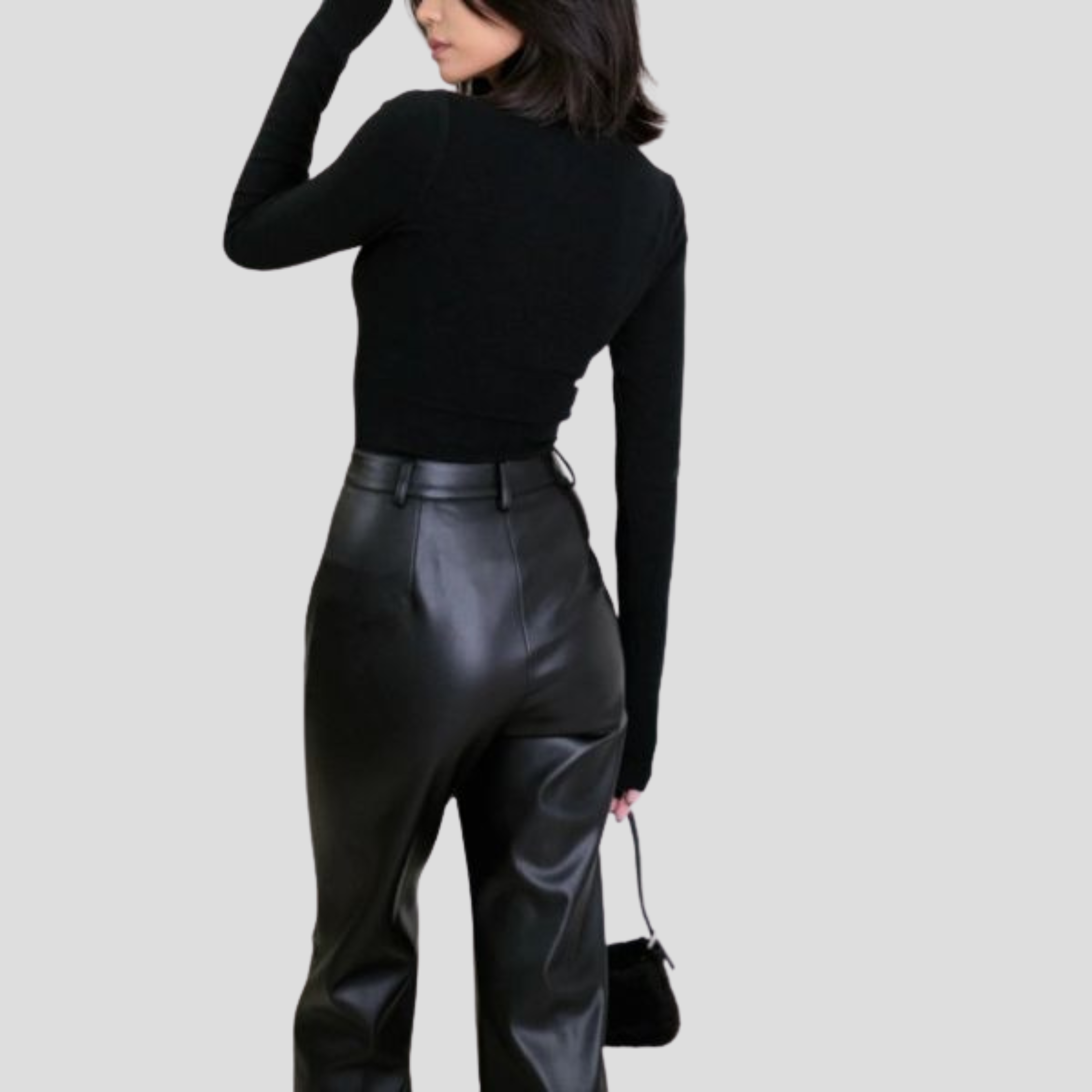 Women High-Waist Trousers | Straight-Leg Design & Contoured Waist Silhouette for Formal Wear