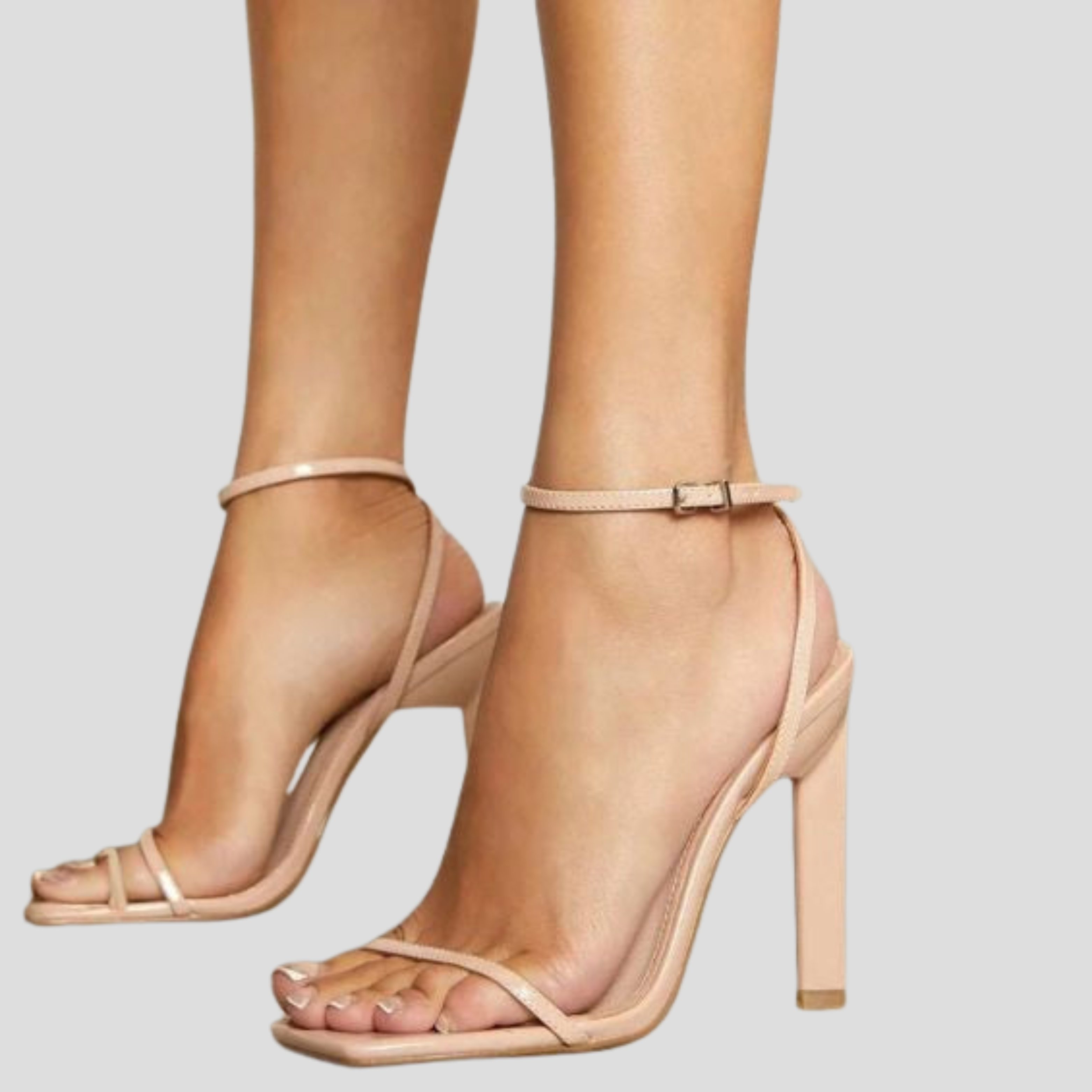 Women Heels | Square Toe Shape & Strappy Block Heel Design for Evening Wear