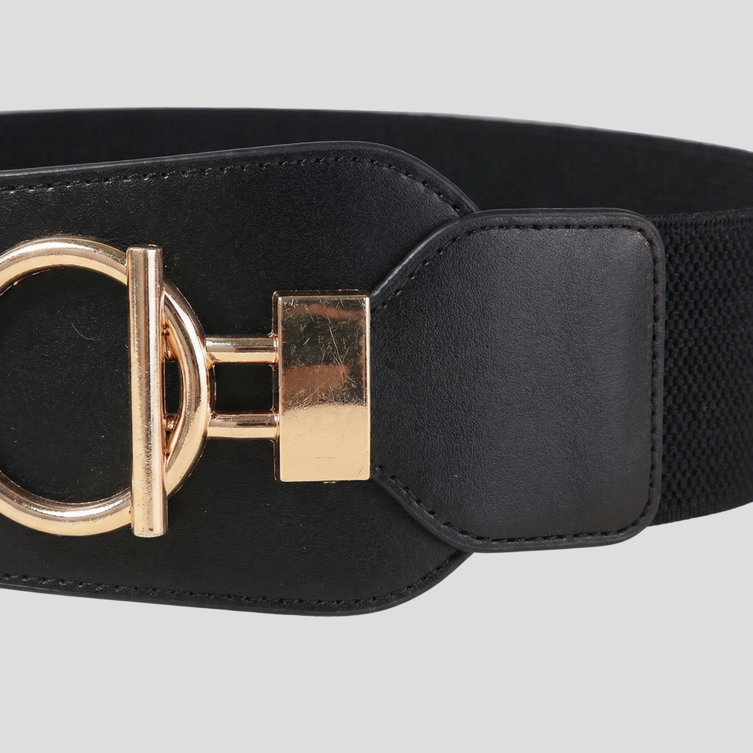 Women Waist Belt | Wide Front Panel & Circular Buckle Shape for Daily Wear