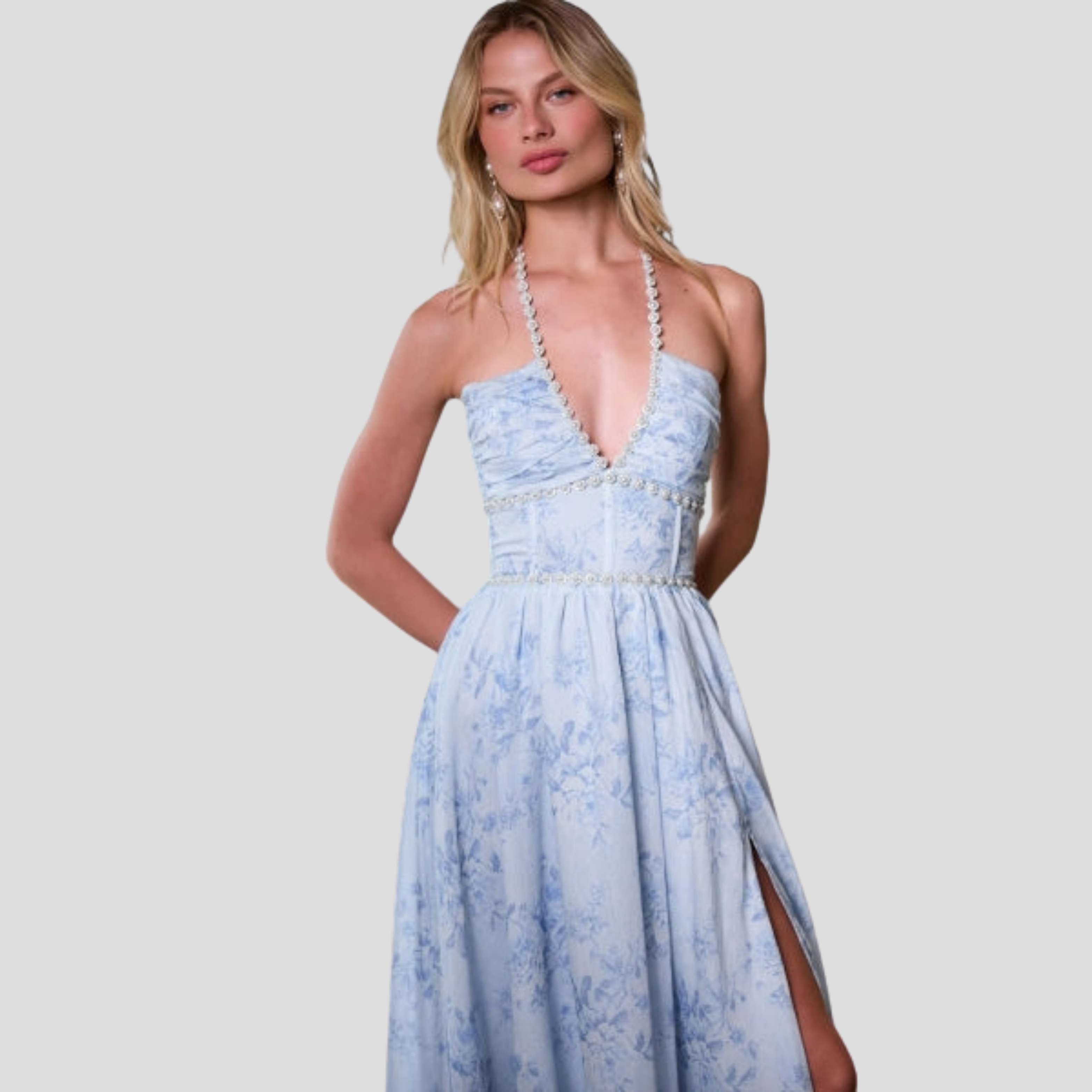 Women Maxi Dress | Corset Bodice Design & Ruffled Hem Silhouette for Evening Wear