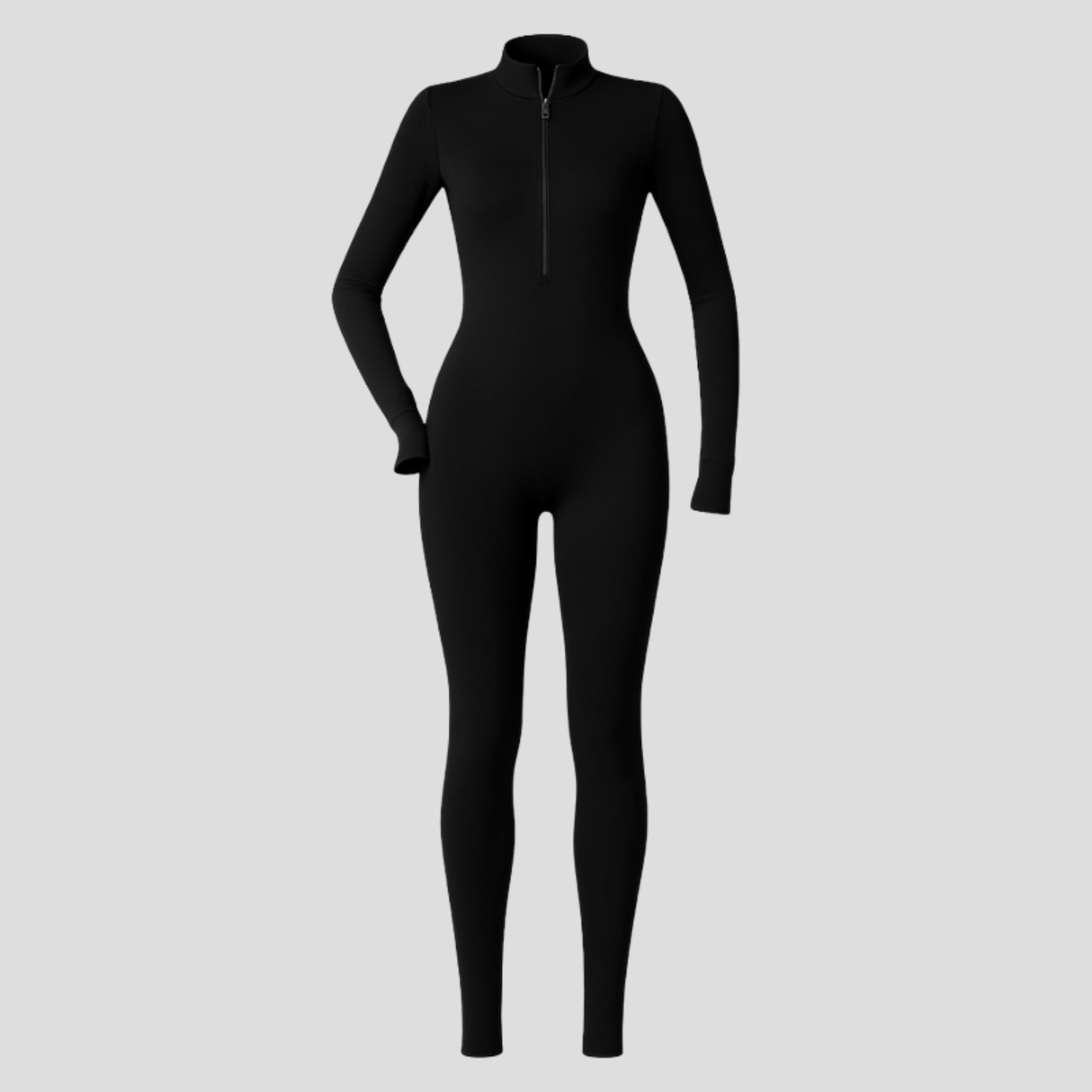 Women Jumpsuit | High Neck Zip Design & Streamlined Silhouette for Daily Wear