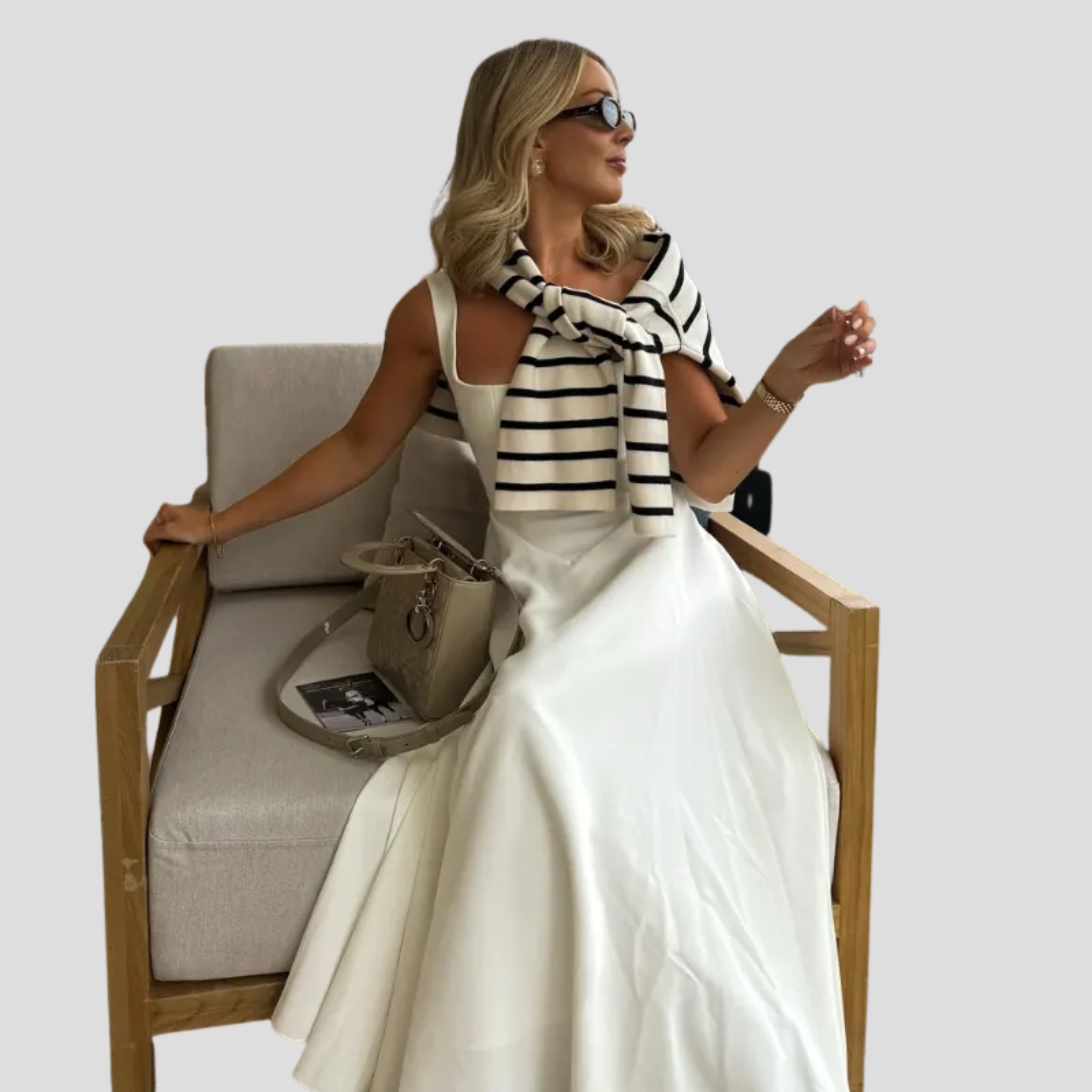 Women Midi Dress | Square Neckline Detail & A-Line Silhouette for Formal Wear