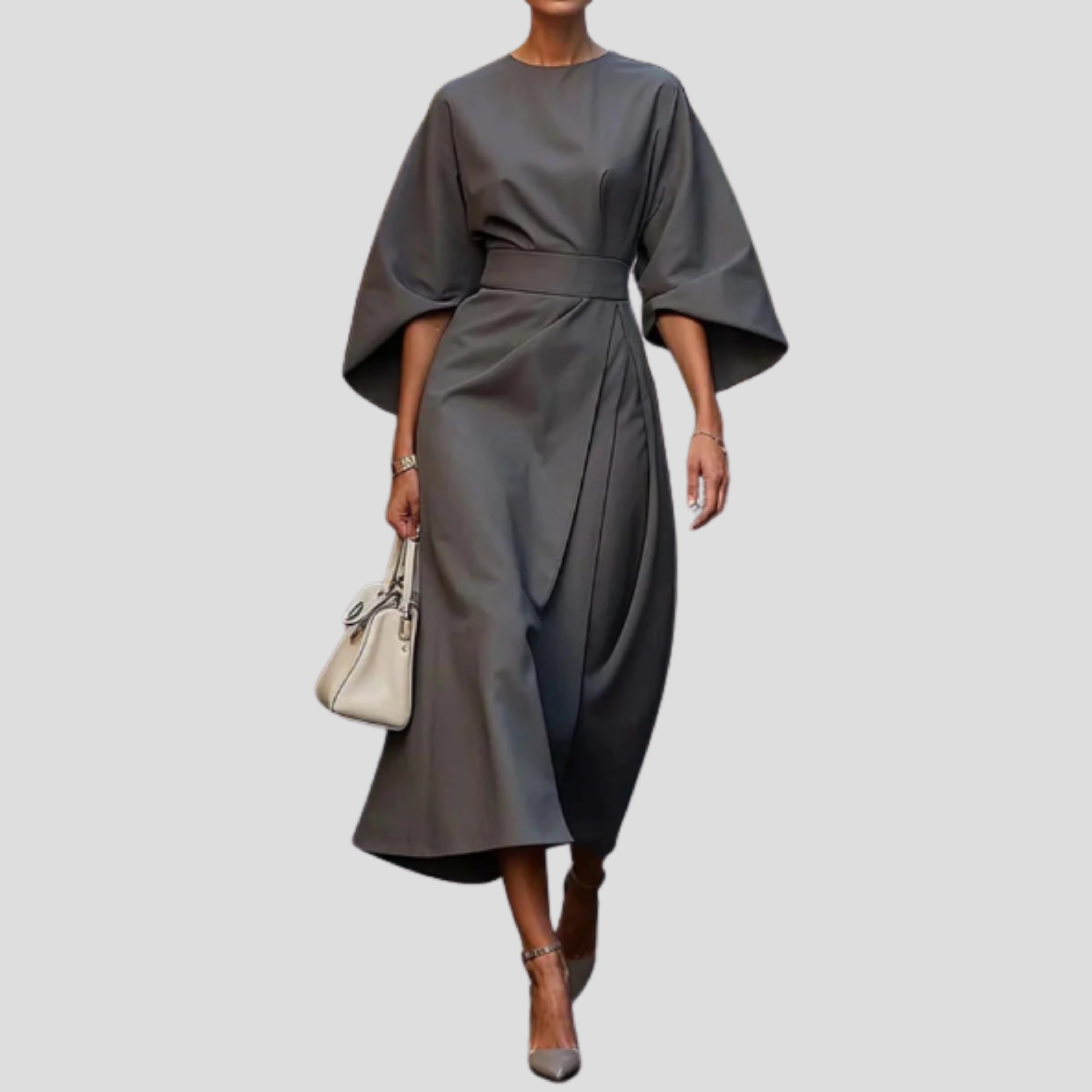Women Maxi Dress | Belted Waist Structure & Flowing Floor-Length Silhouette for Daily Wear