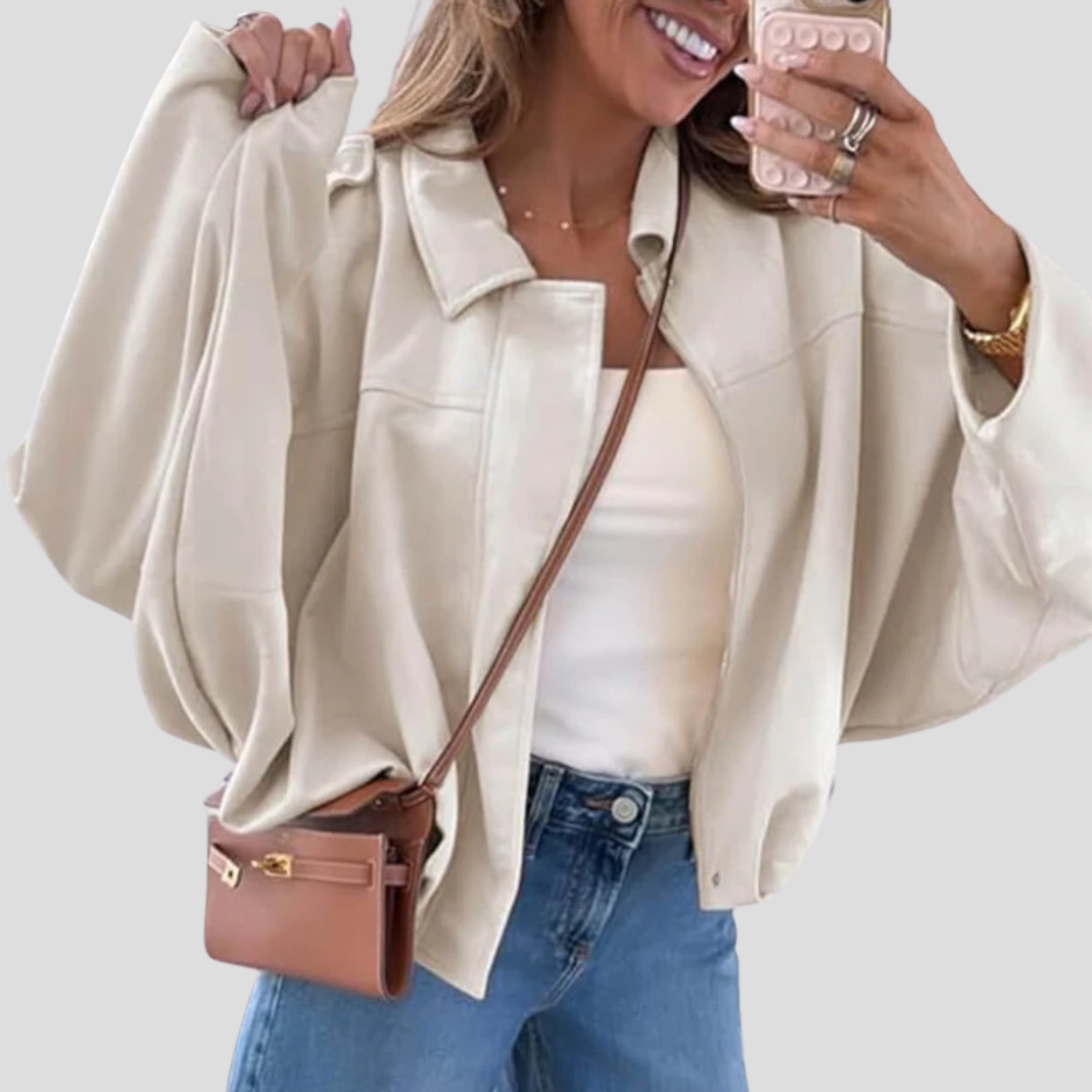 Women Bomber Jacket | Relaxed Silhouette & Minimal Detail Structure for Daily Wear
