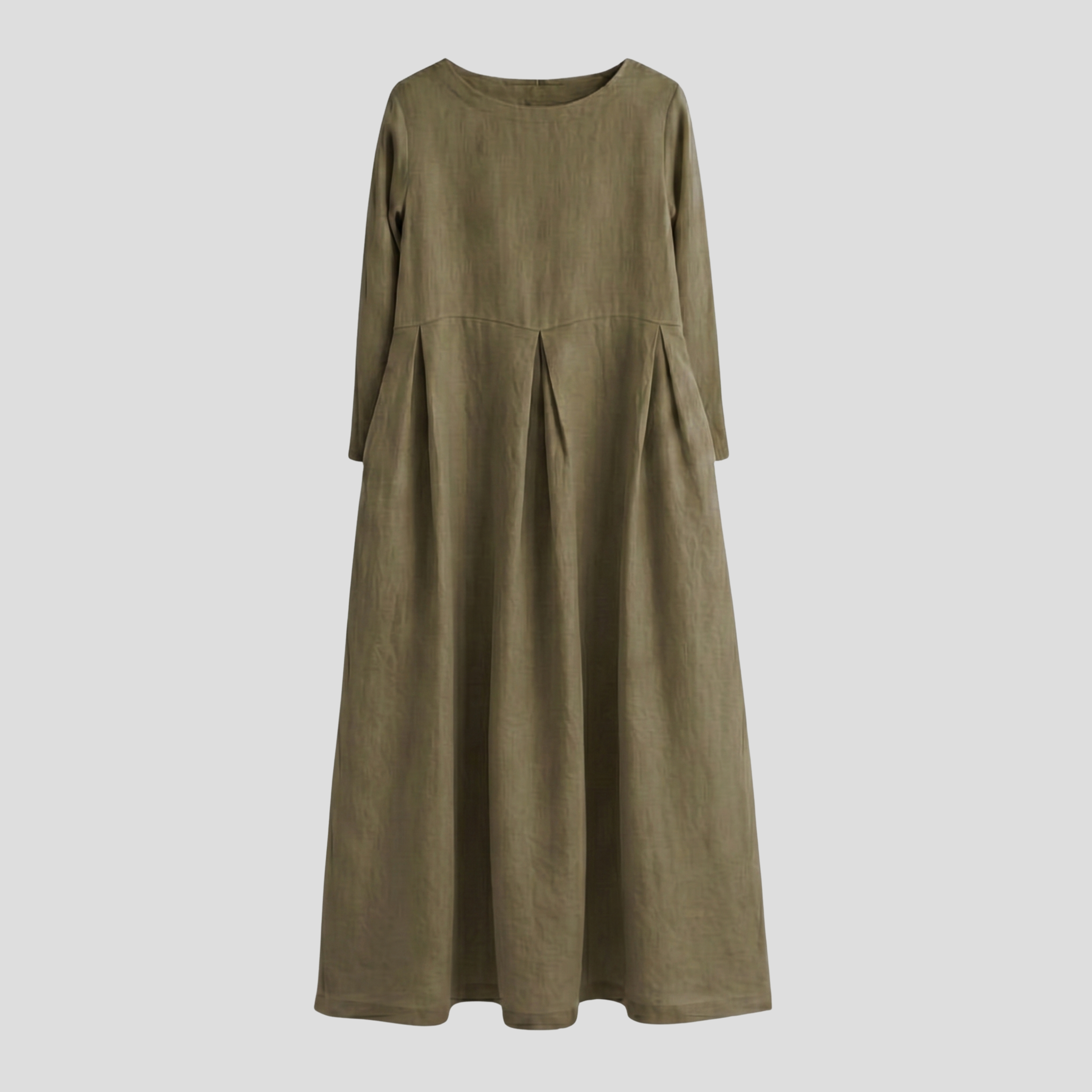 Women Midi Dress | Scoop Neckline Form & Pleated Waist Alignment for Occasion Wear