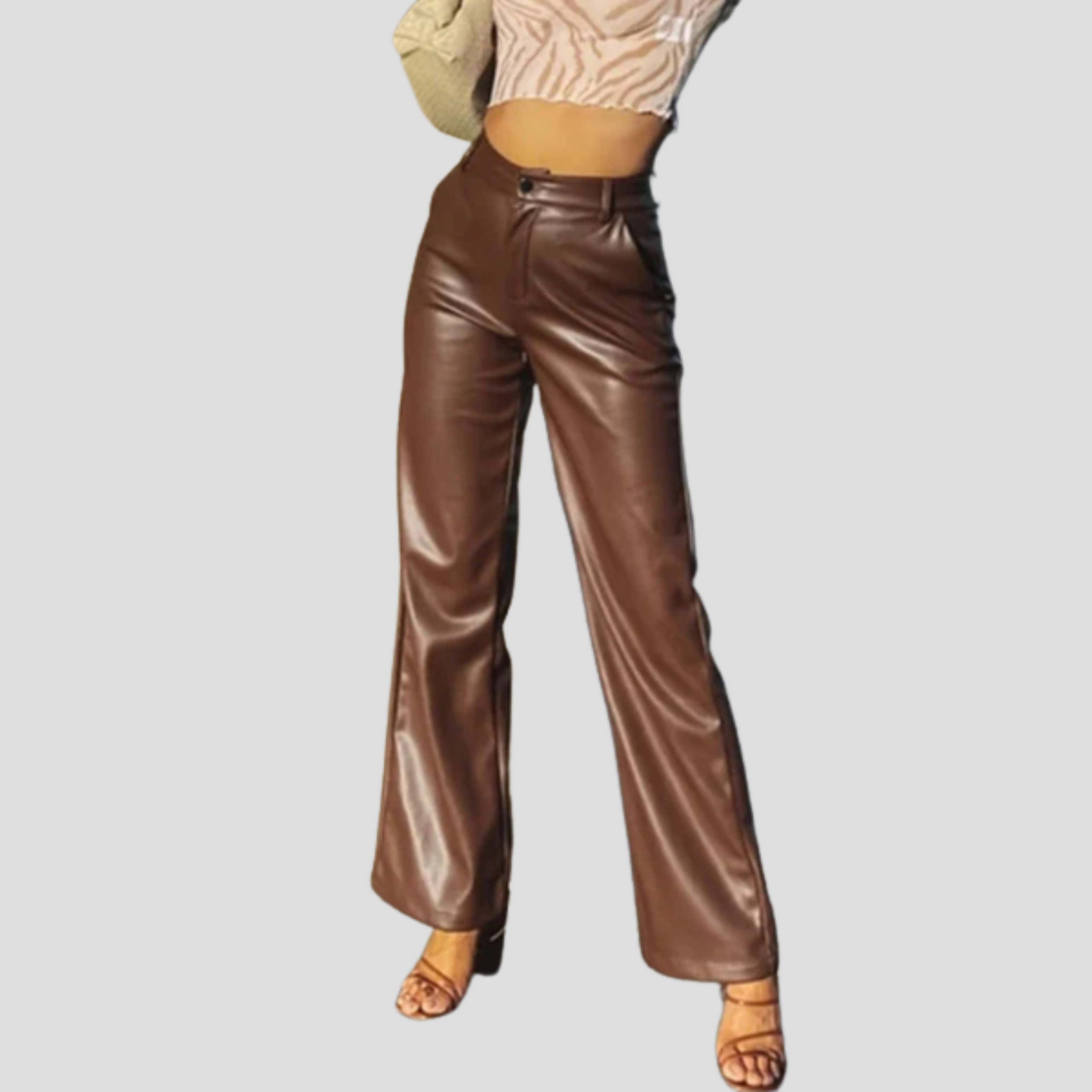 Women Straight-Leg Pants | Defined Waist Design & Smooth Silhouette for Formal Wear