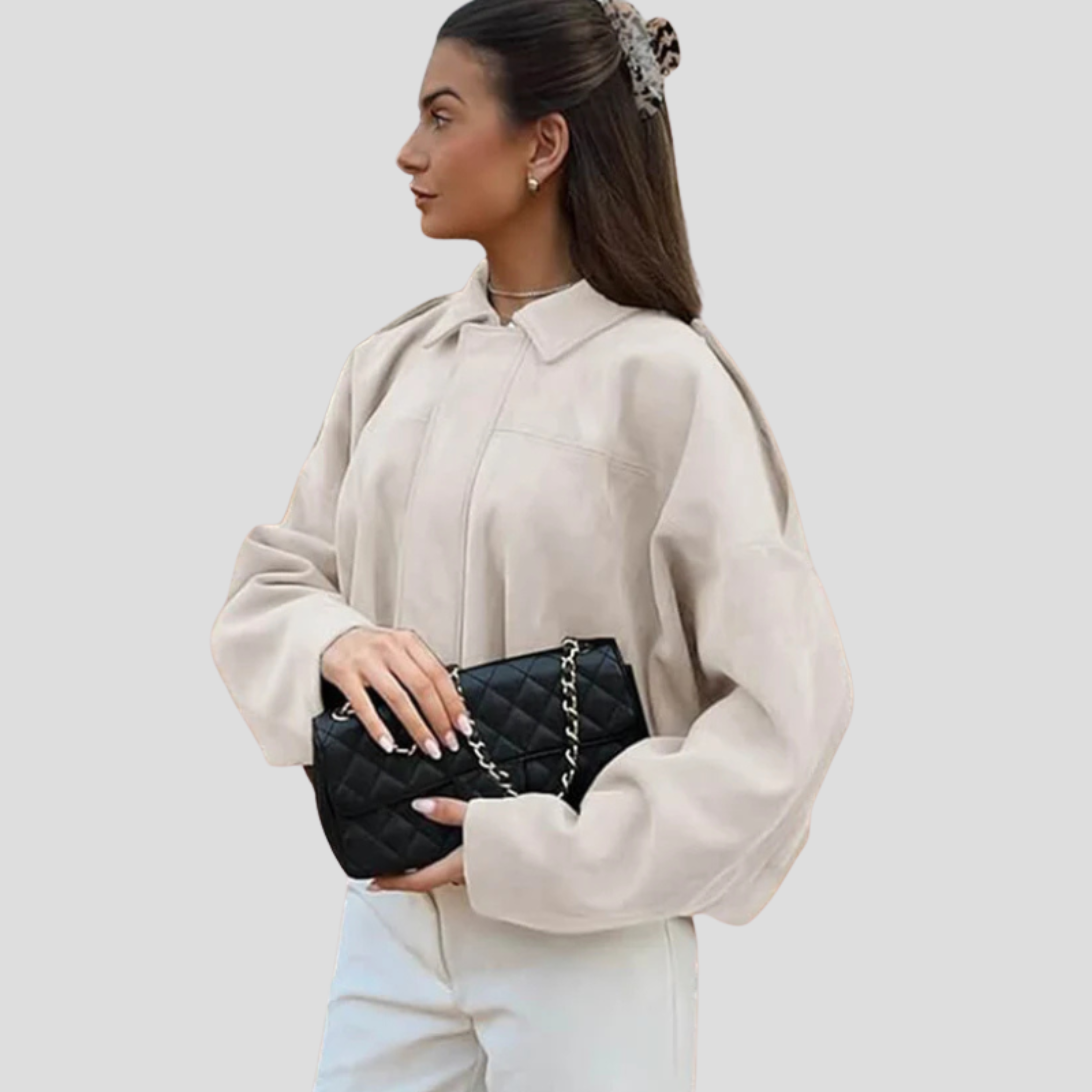 Women Bomber Jacket | Relaxed Silhouette & Minimal Detail Structure for Daily Wear