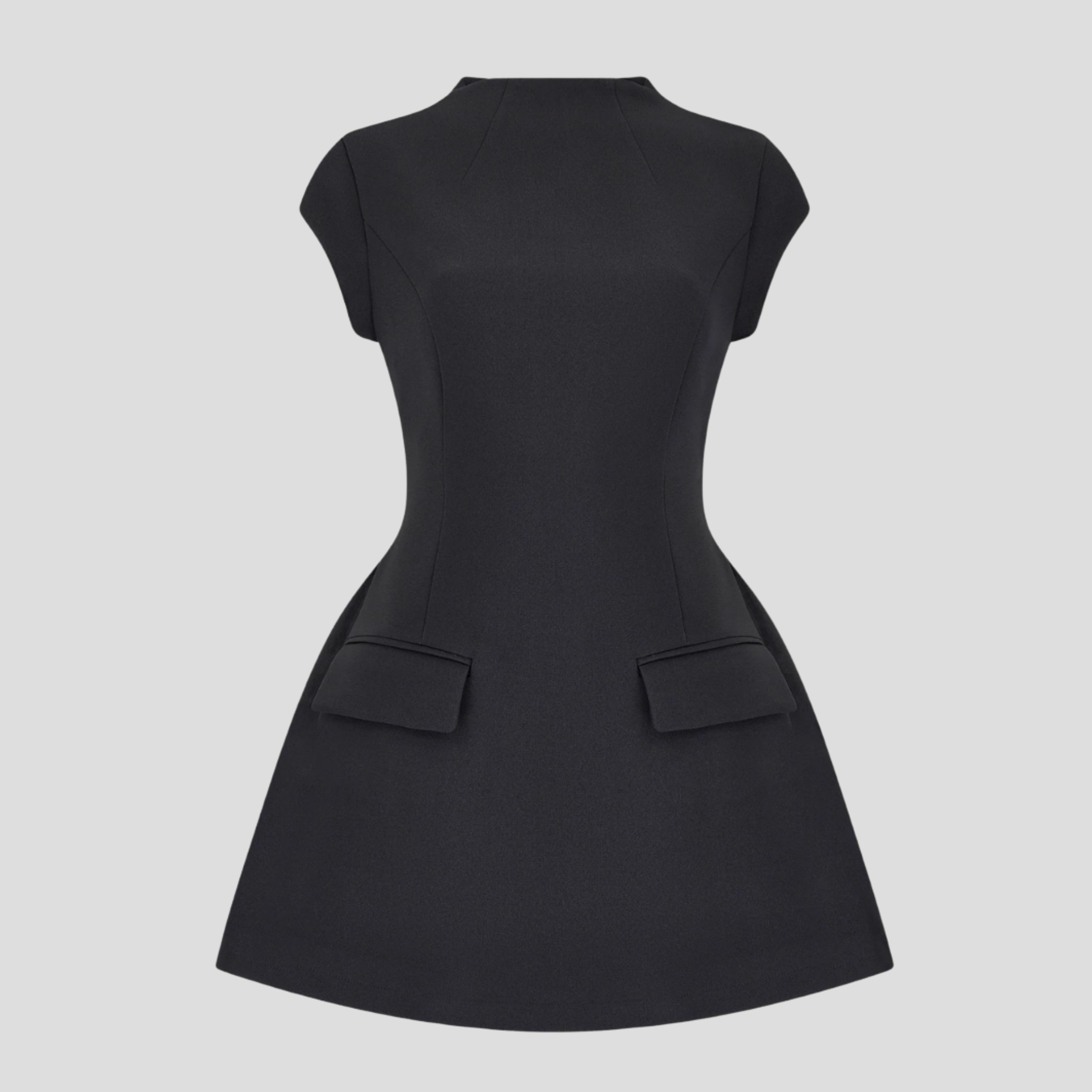 Women Mini Dress | High Neck Detail & Cinched Waist Silhouette for Evening Wear