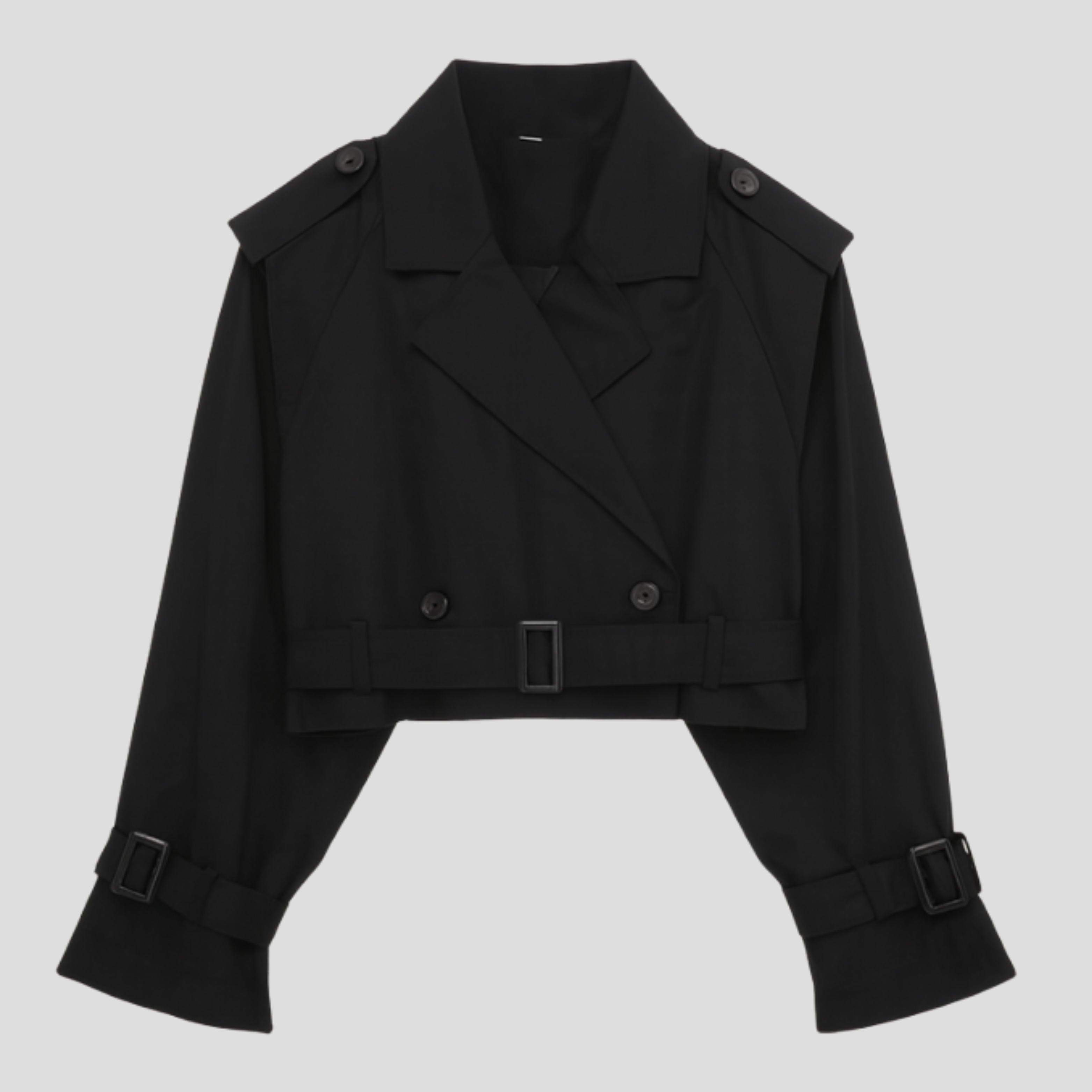 Women Jacket | Cropped Length & Belted Waist Structure for Daily Use