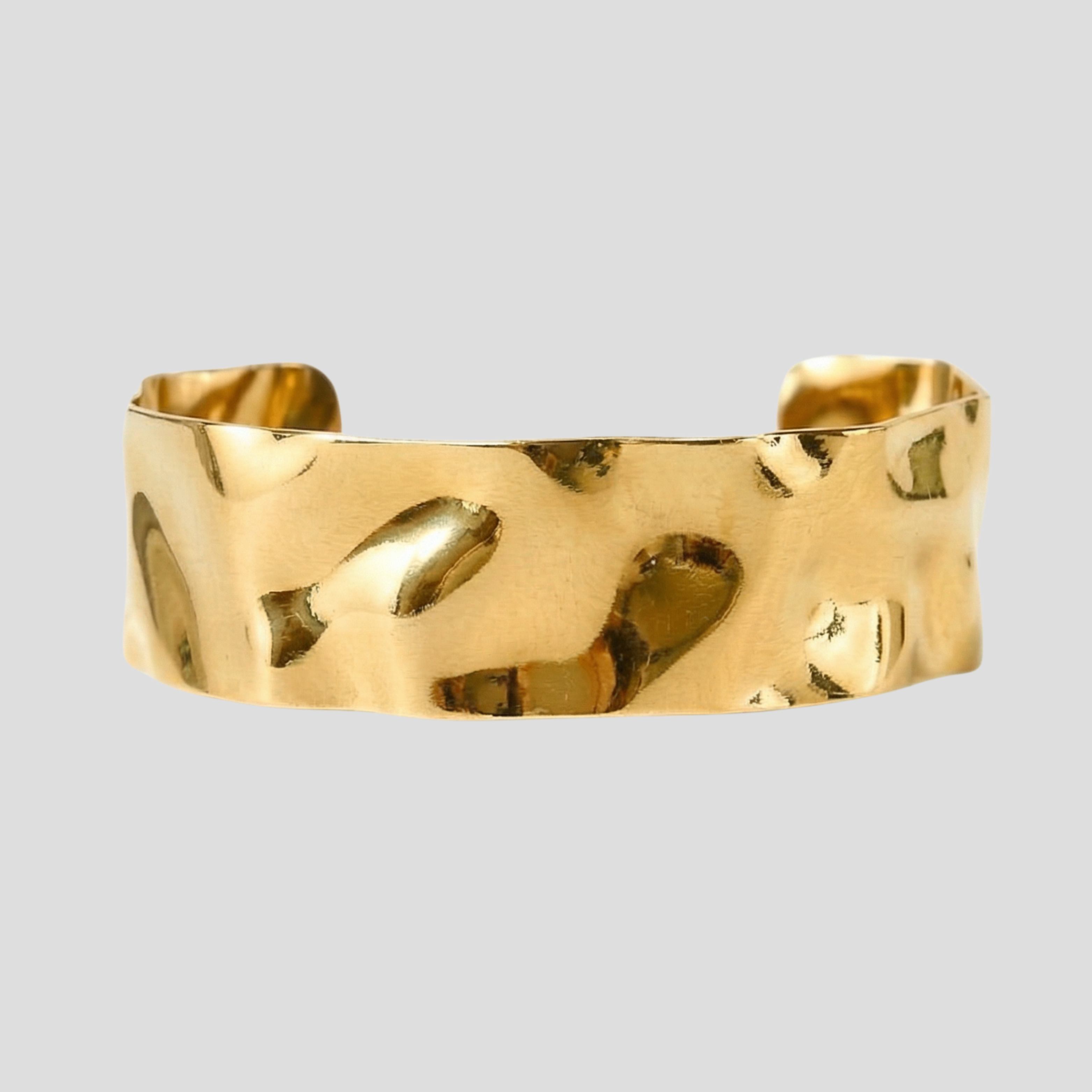 Women Cuff Bracelet | Hammered Surface Pattern & Open Form for Daily Wear