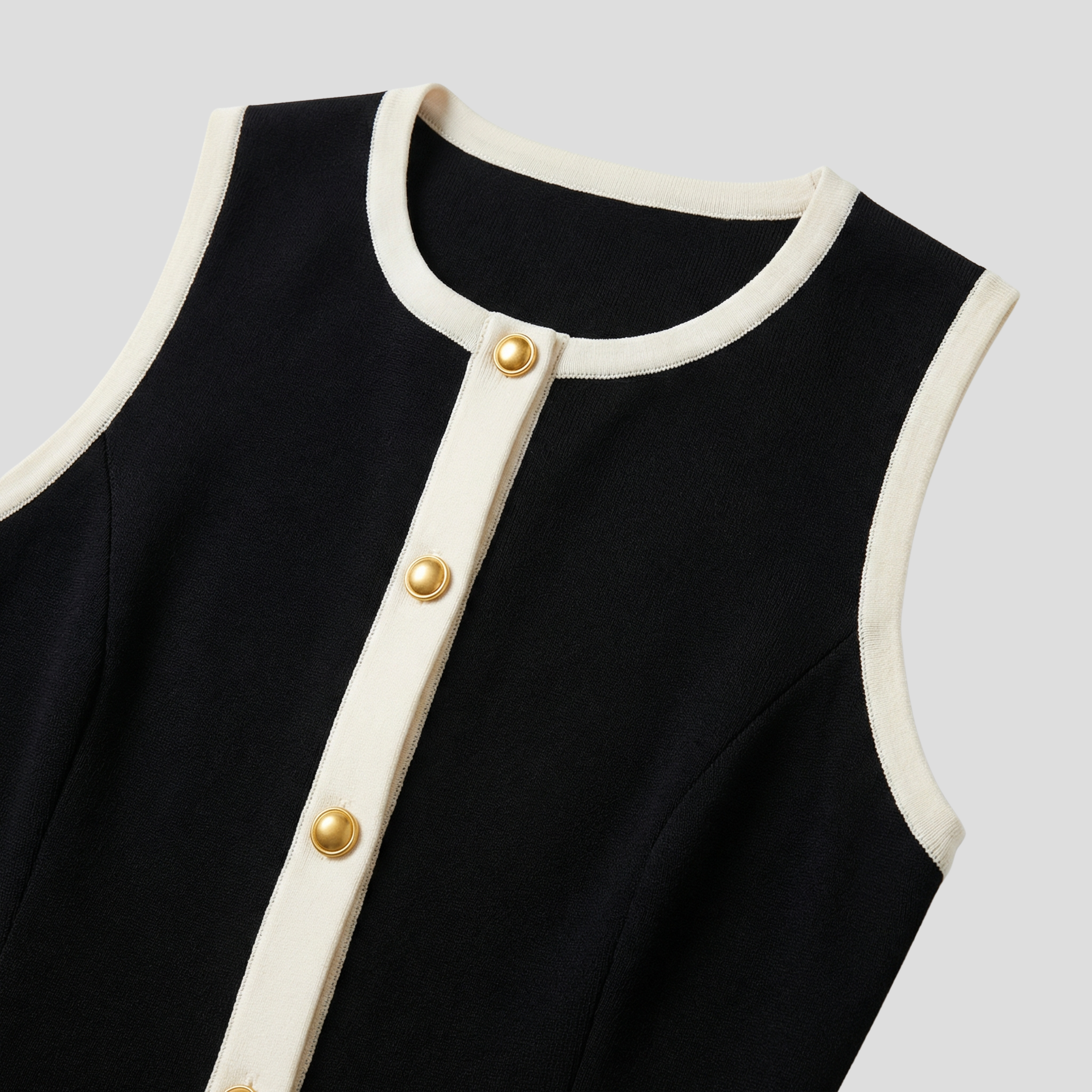 Women Midi Dress | Sleeveless Silhouette & Contrast Trim Detail for Evening Wear