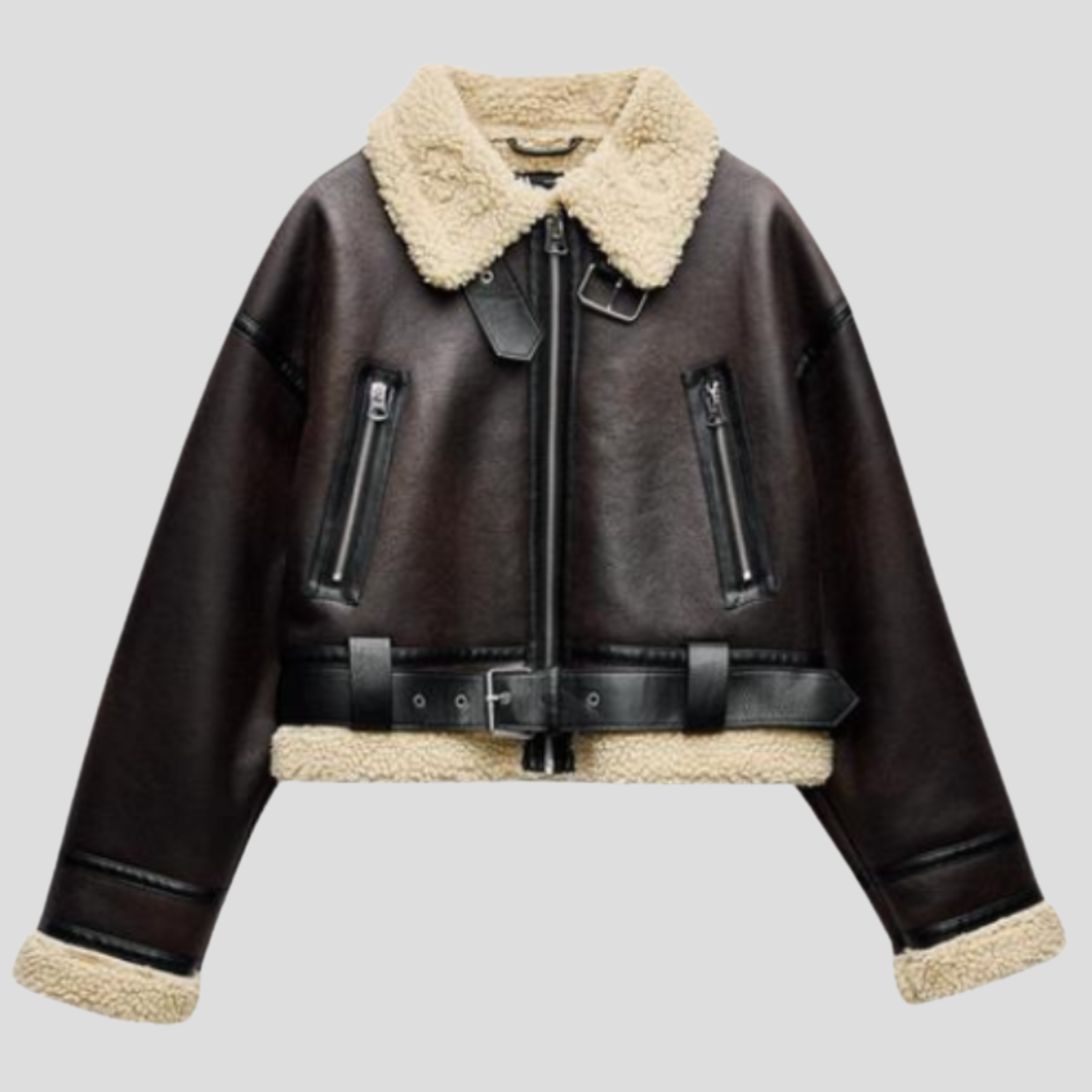 Women Jacket | Aviator Silhouette & Wide Collar Design for Daily Wear