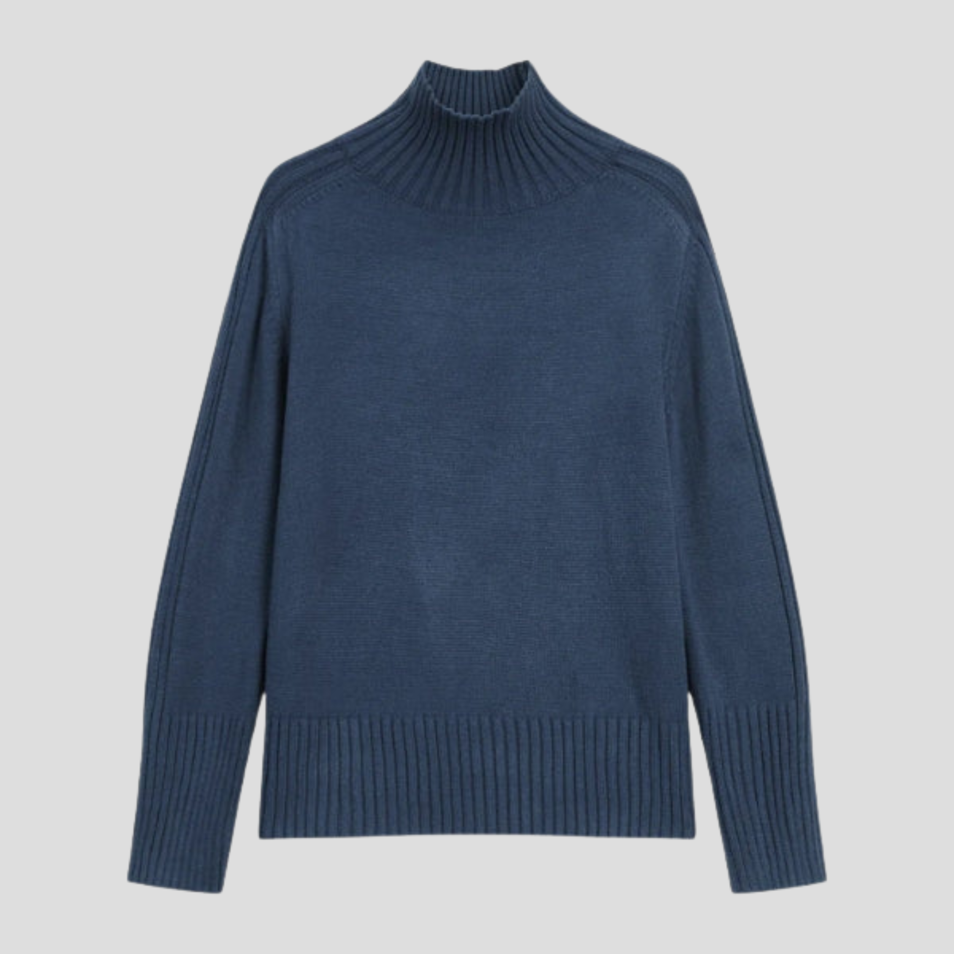 Women Sweater | Ribbed High Neck Design & Relaxed Silhouette for Daily Wear
