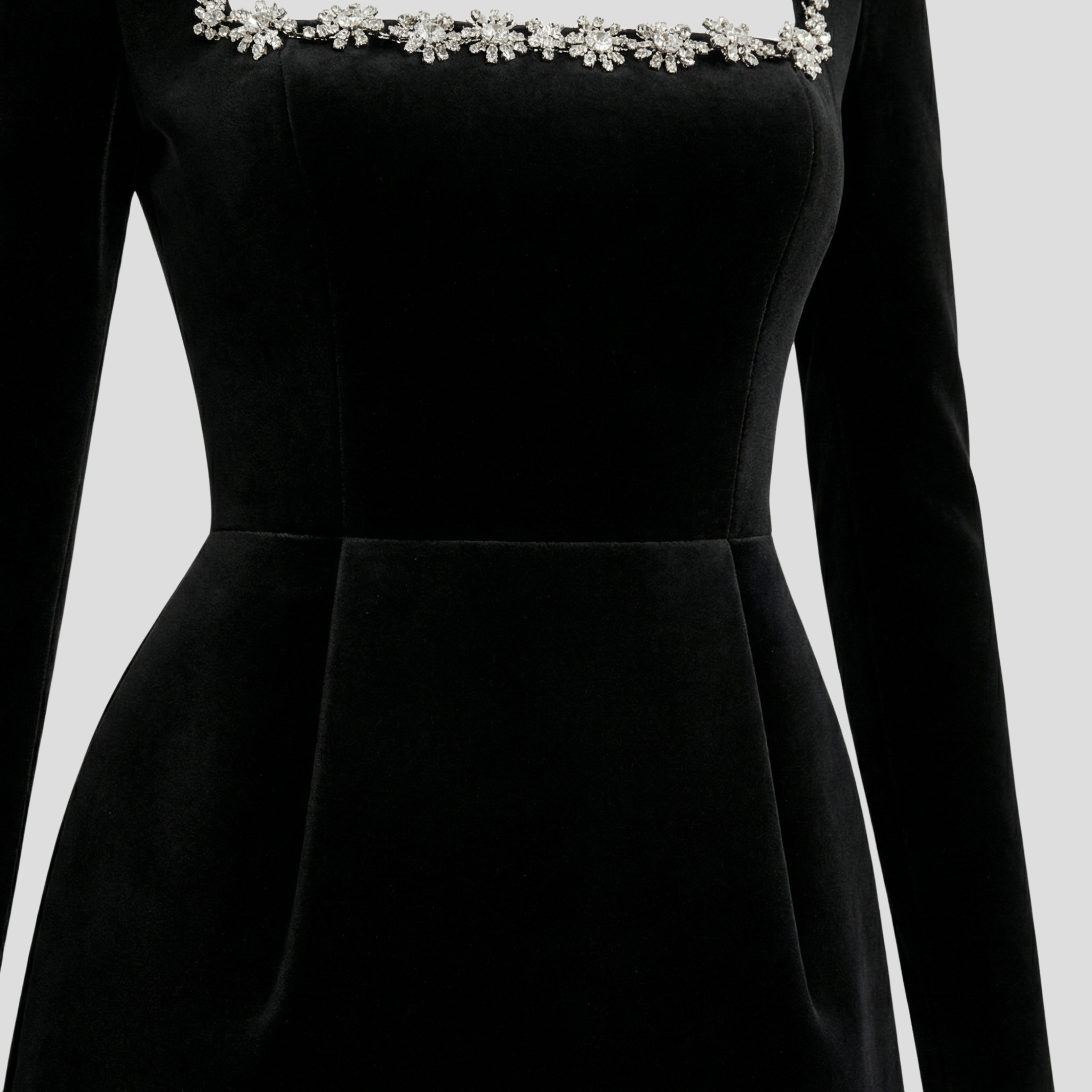 Women Cocktail Dress | Square Neckline Detail & Embellished Structured Silhouette for Evening Wear