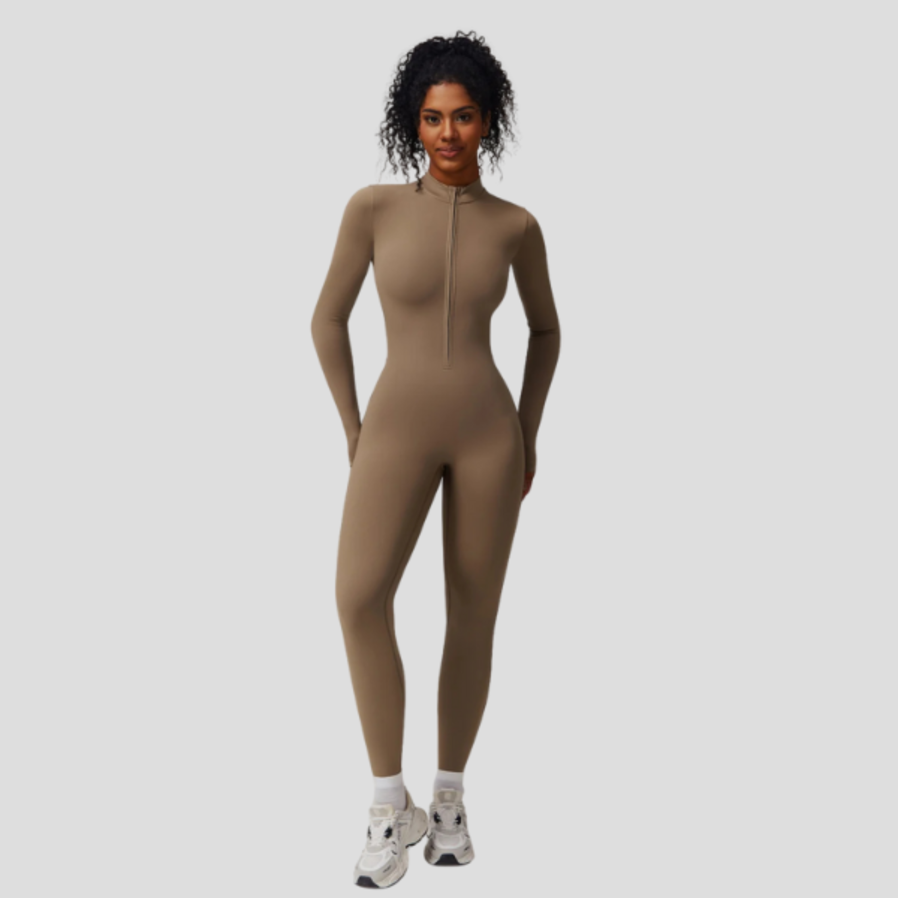 Women Jumpsuit | High Neck Zip Design & Streamlined Silhouette for Daily Wear