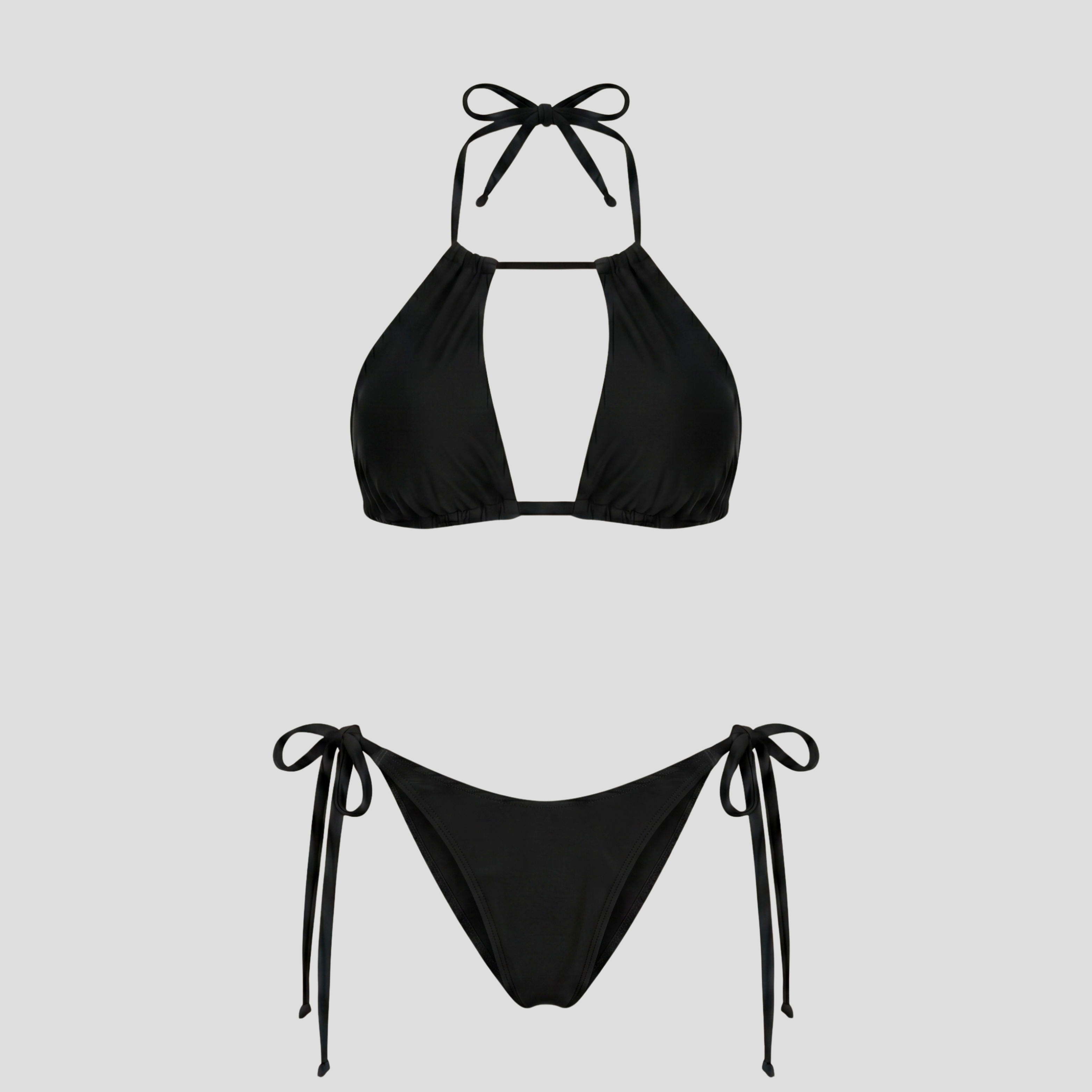Women Bikini Set | Triangle Halter Form & Side-Tie Alignment for Swimwear