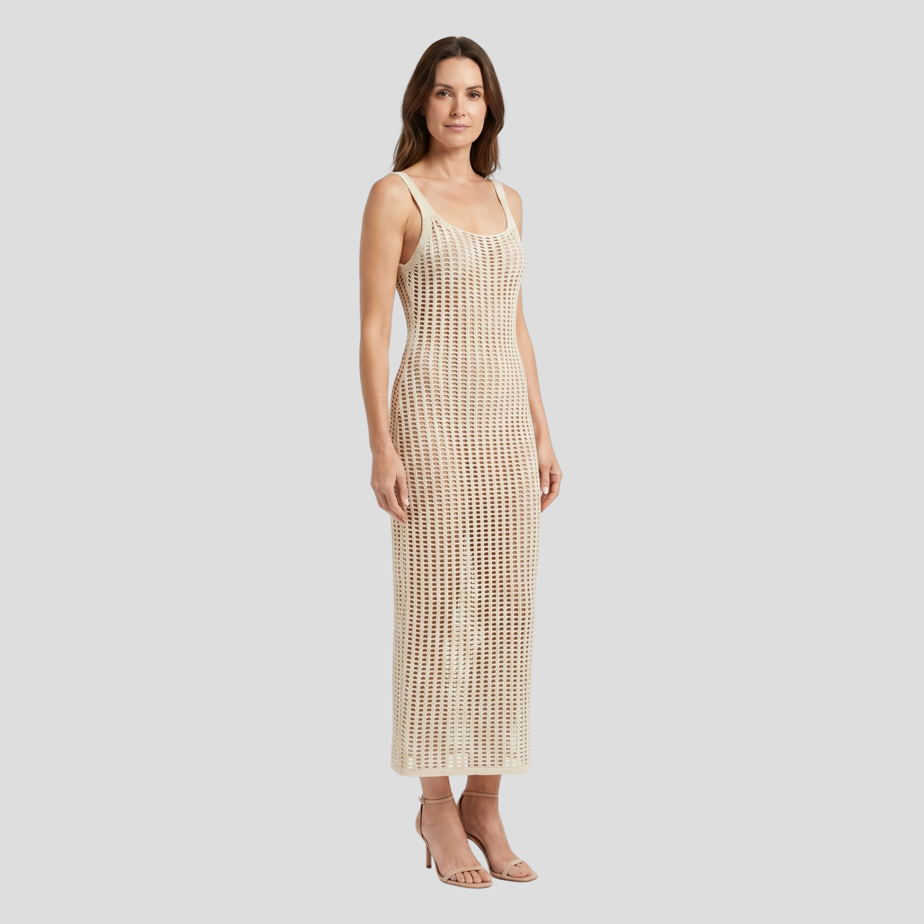 Women Maxi Dress | Backless Form & Open Pattern Alignment for Occasion Wear
