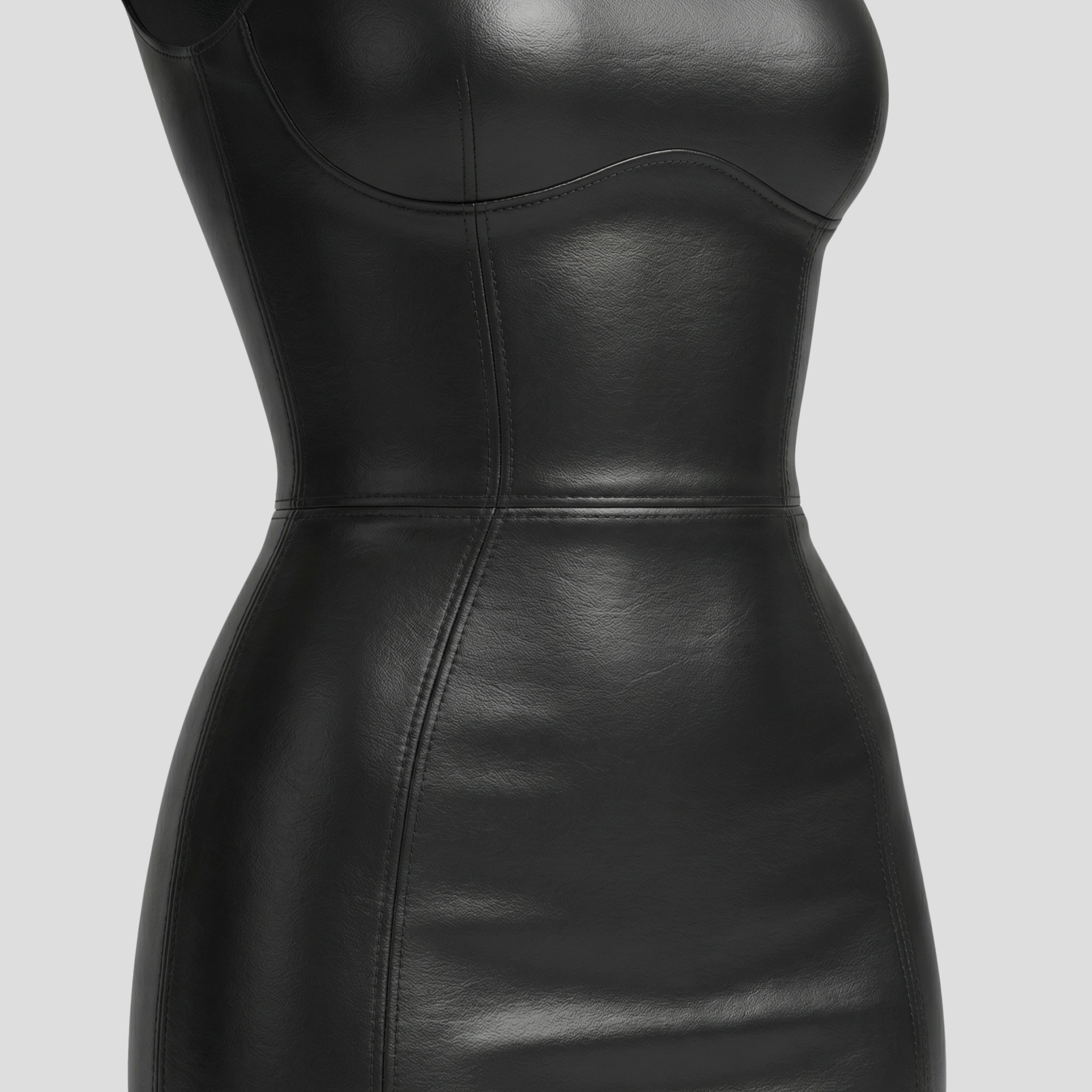 Women Mini Dress | Sleeveless Panel Design & Crew Neck Silhouette for Evening Wear