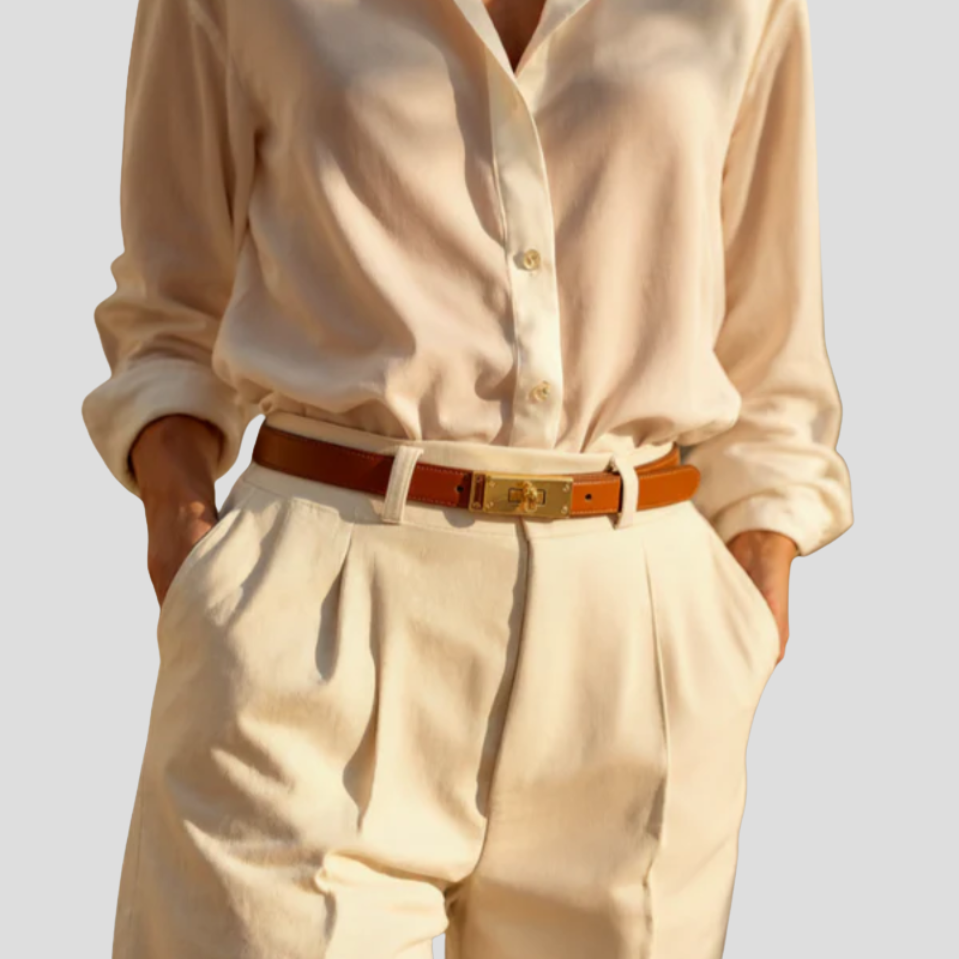 Women Belt | Straight Strap Design & Defined Buckle Shape for Daily Wear