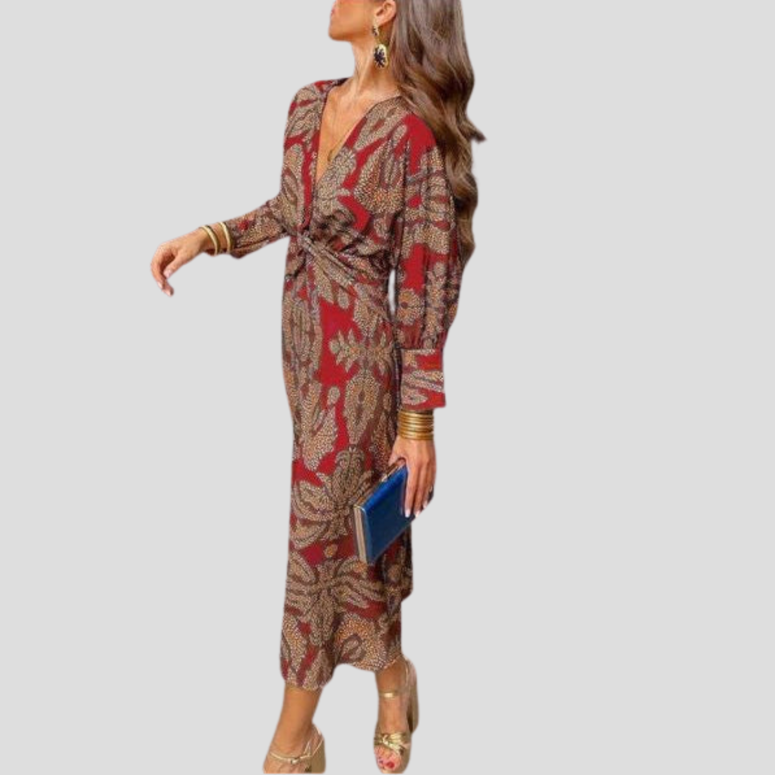 Women Midi Dress | Flowing Silhouette & Defined Waist Alignment for Daily Wear