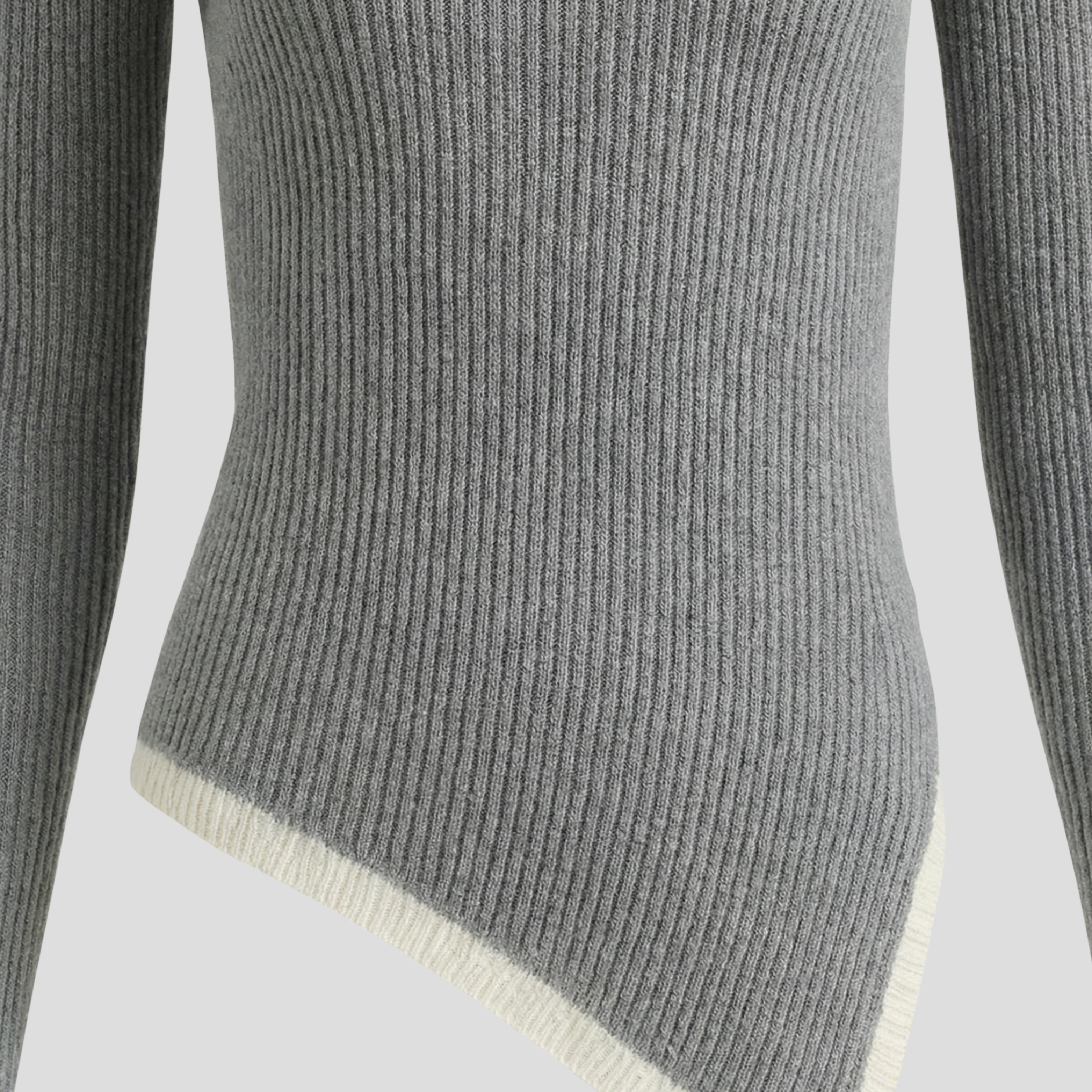 Women Sweater | High Neck Shape & Ribbed Surface Silhouette for Daily Wear