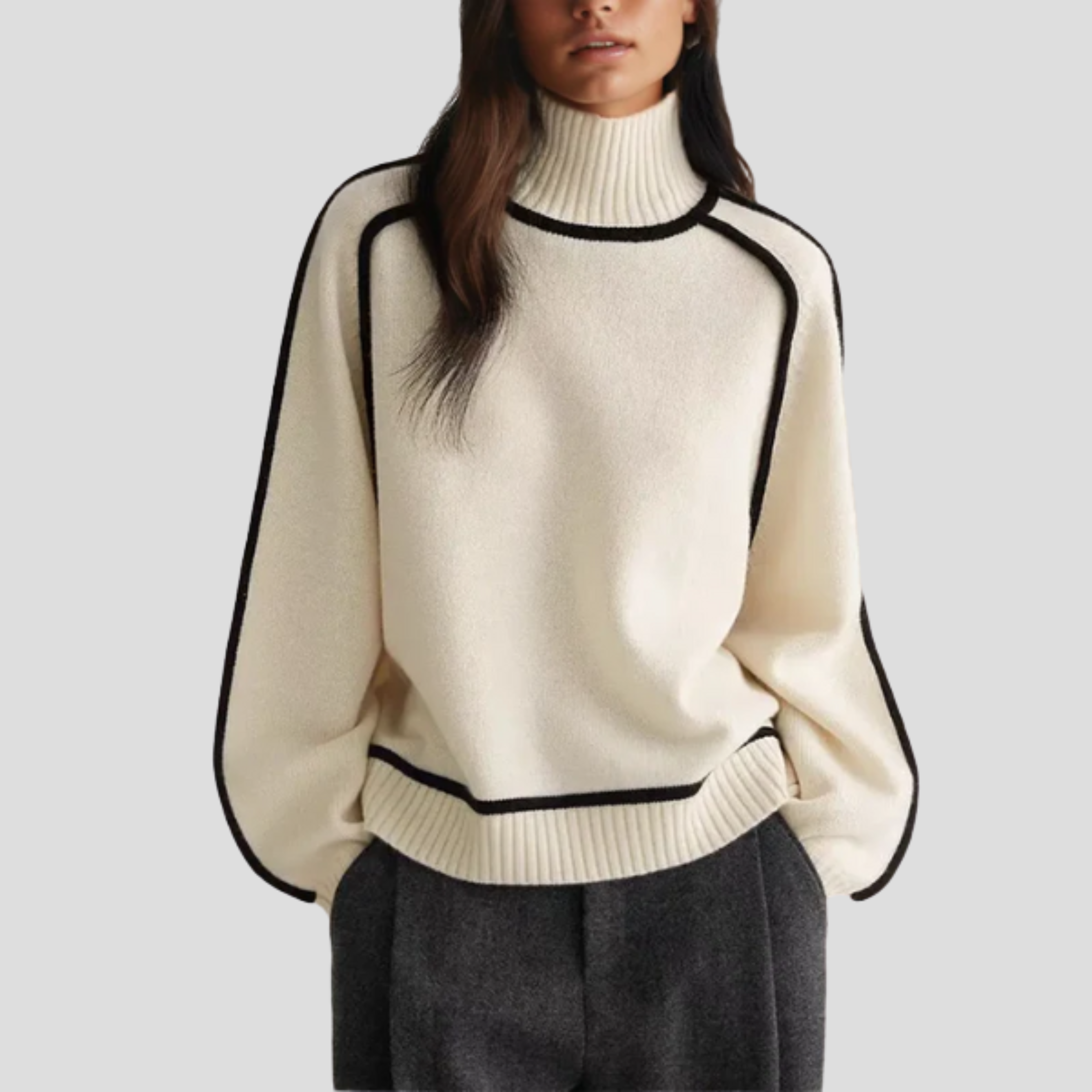 Women Sweater | High Neck Structure & Long Sleeve Form for Daily Use