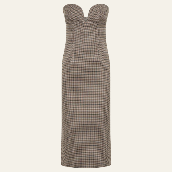 The Vienna Strapless Evening Midi Strapless Dress