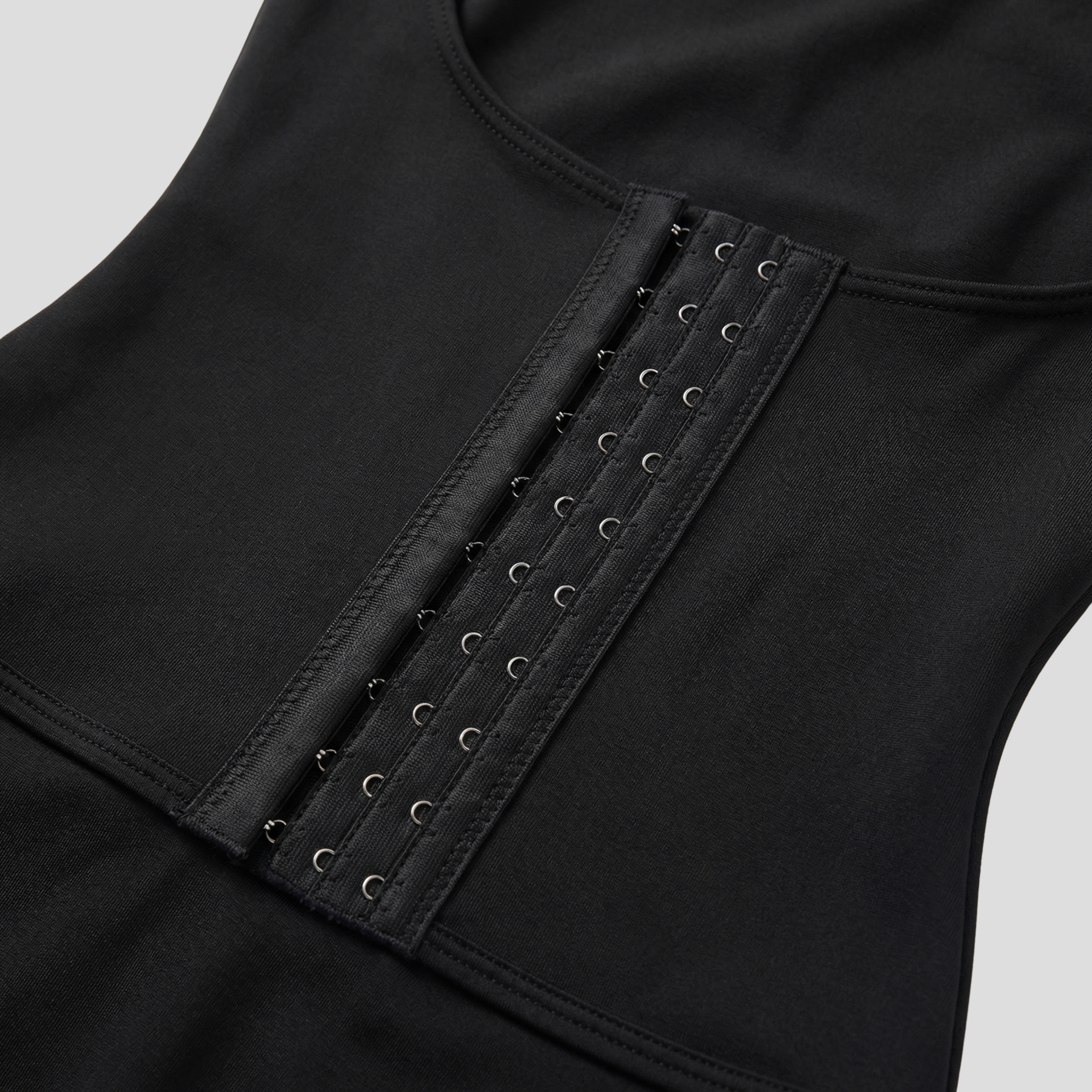 Women Sleeveless Bodysuit | Hook-Front Closure & Ribbed Structured Silhouette for Layering