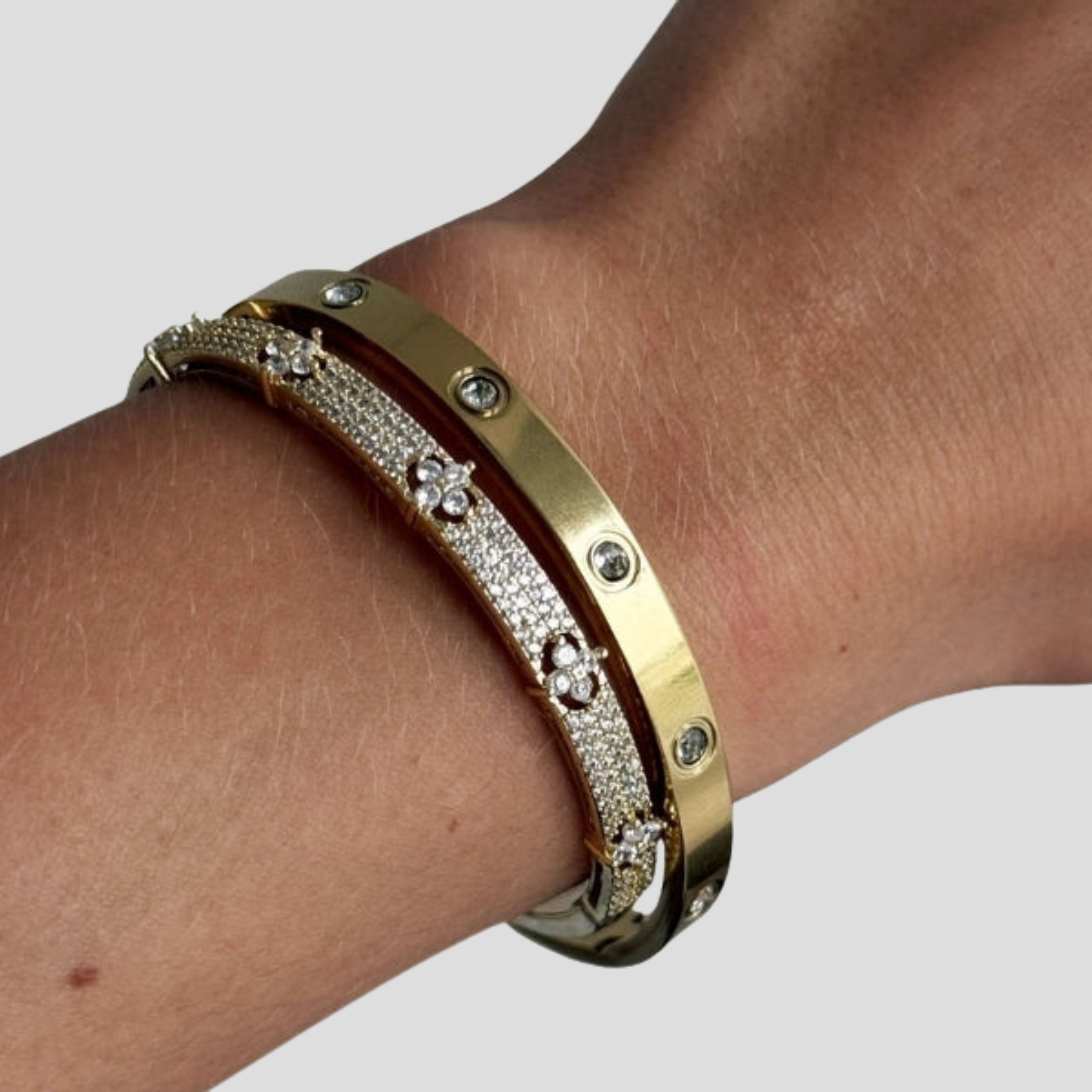 Women Cuff Bracelet | Hinged Form & Pavé Panel Structure for Daily and Evening Styling