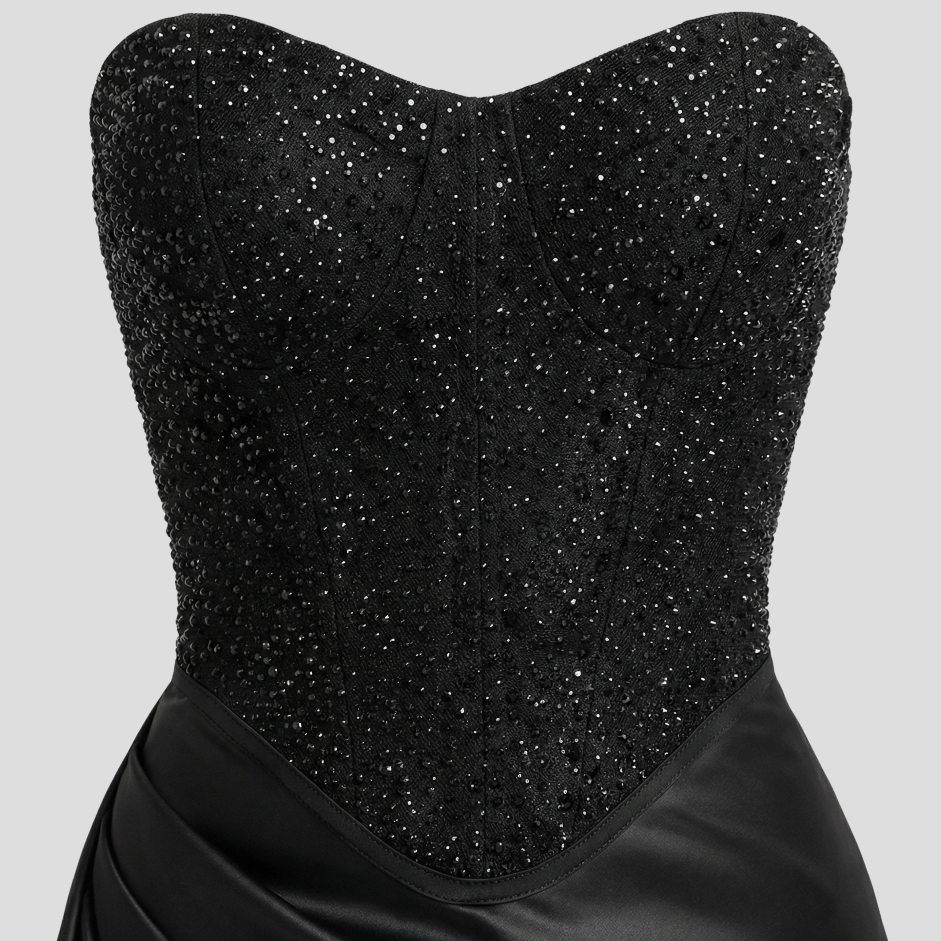 Women Maxi Dress | Beaded Bodice Detail & Strapless High-Slit Silhouette for Evening Wear