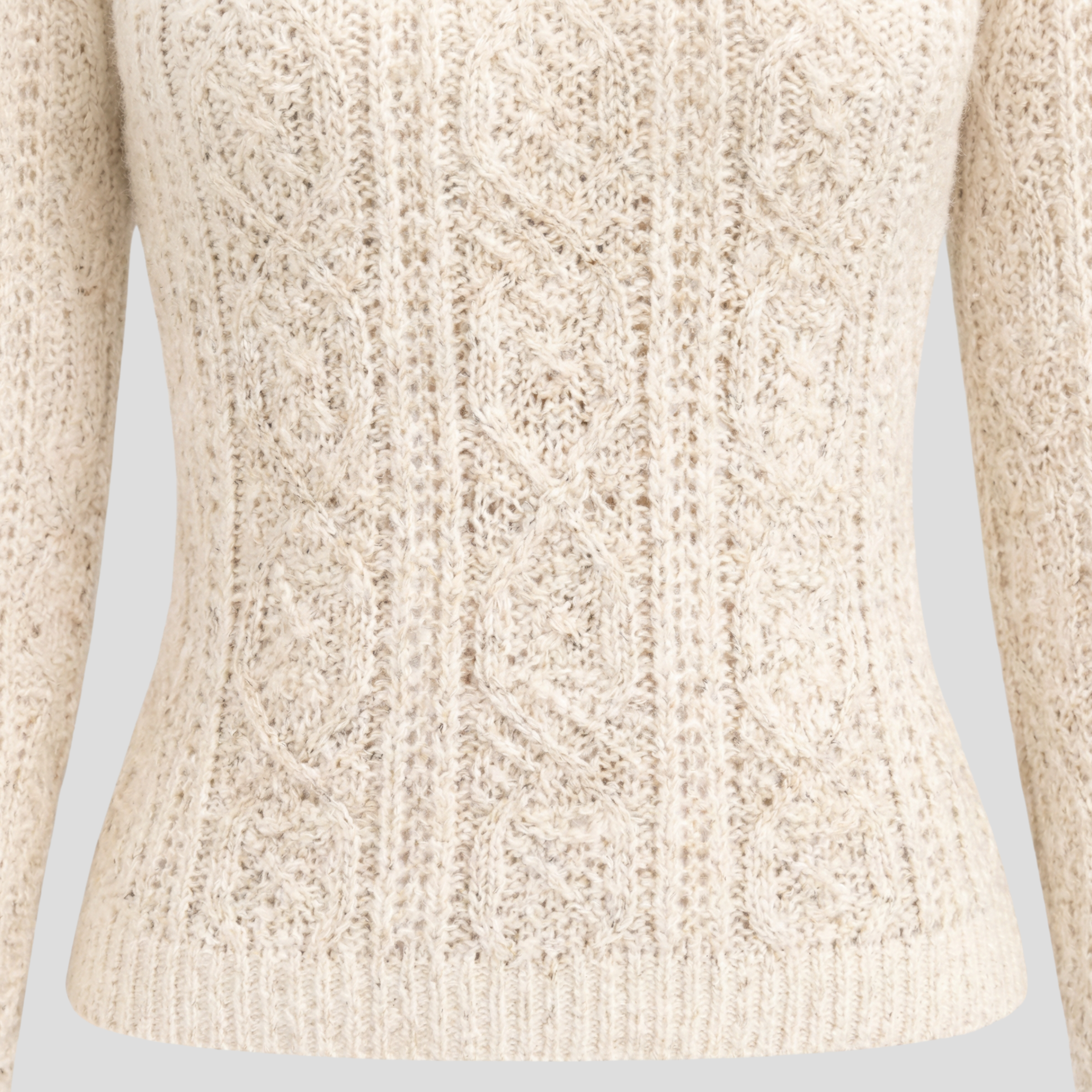 Women Sweater | Open Knit Pattern & Rounded Neck Silhouette for Daily Wear