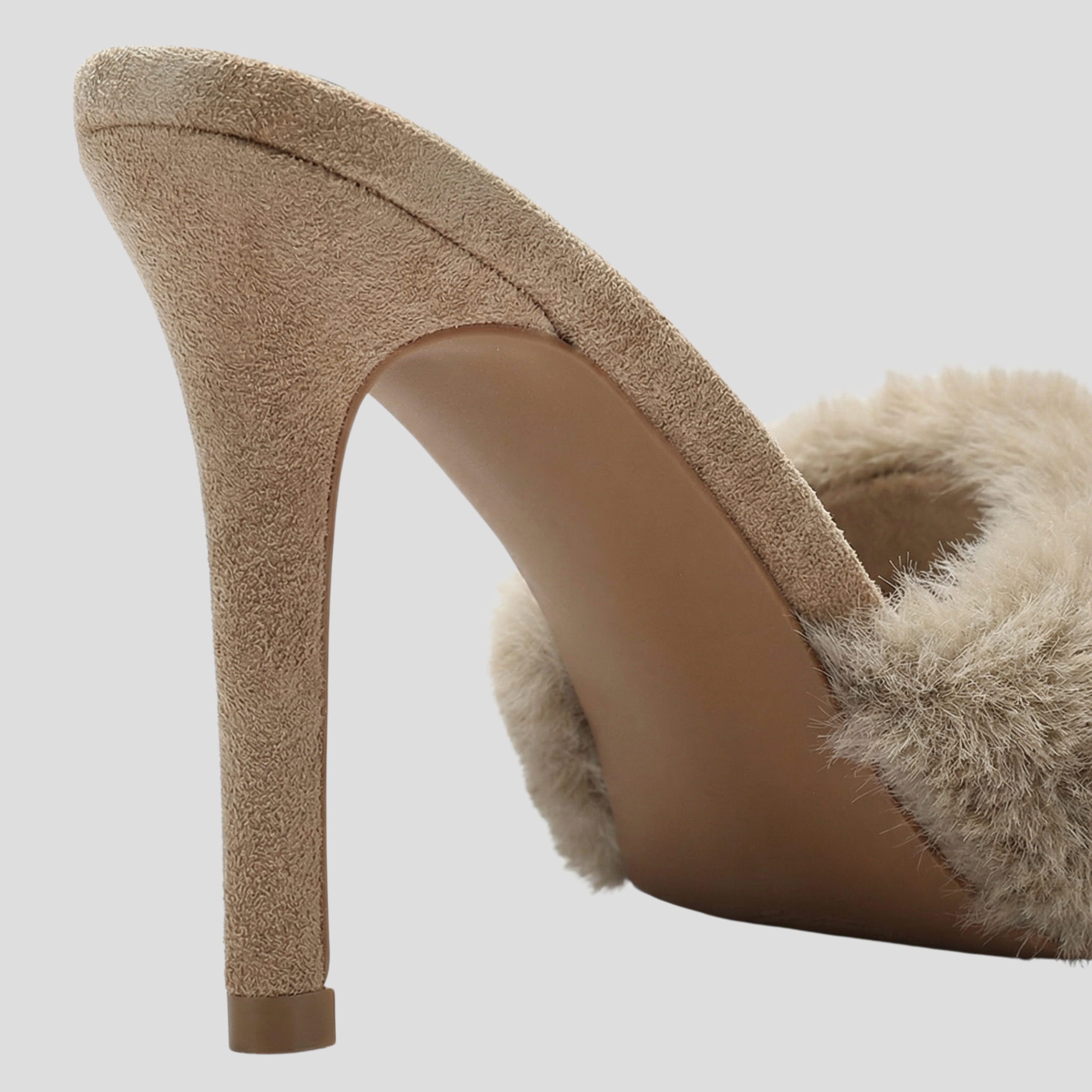 Women Mule Heels | Pointed Toe Shape & Textured Strap Detail for Evening Wear