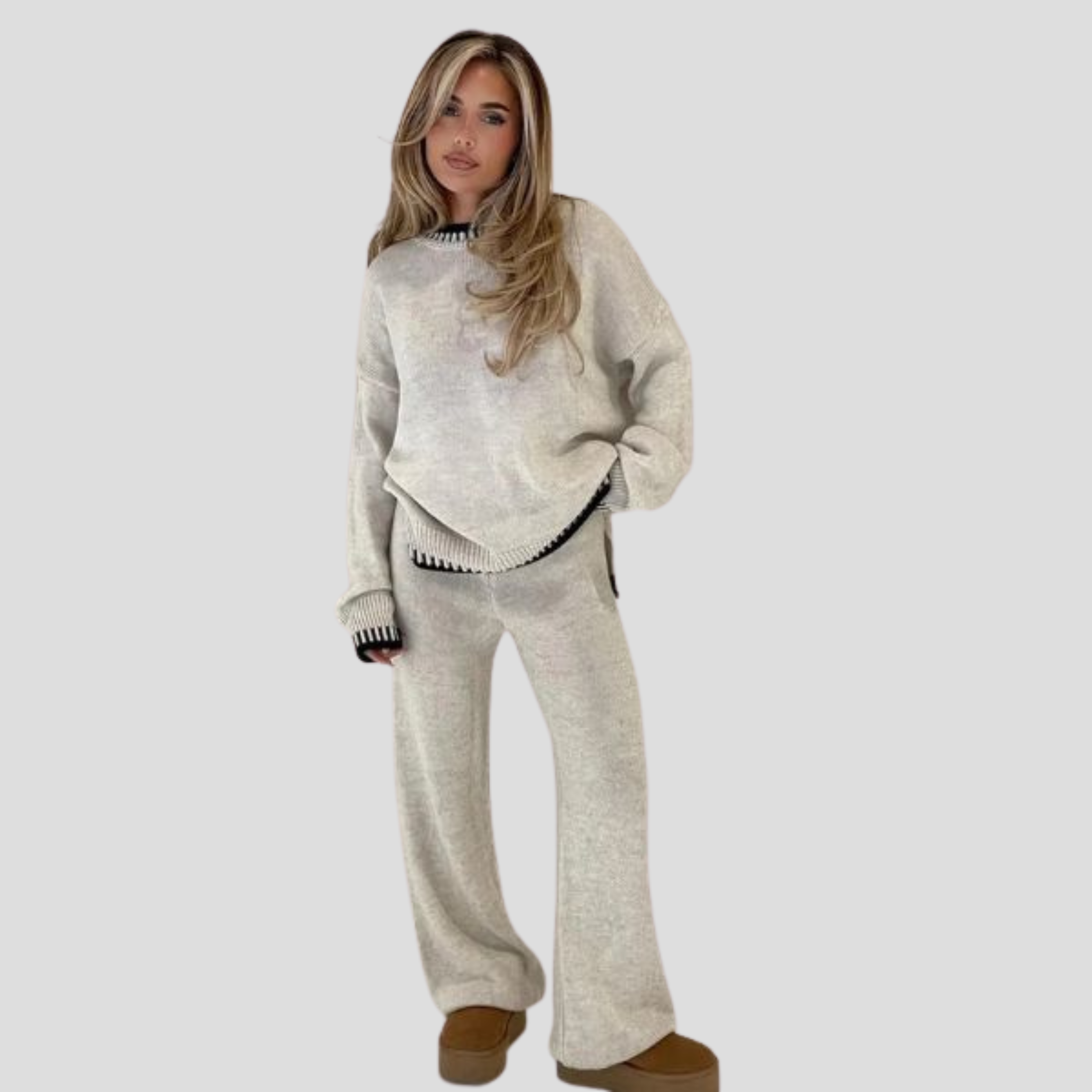 Women Lounge Set | Coordinated Upper Form & Straight Lower Alignment for Daily Wear