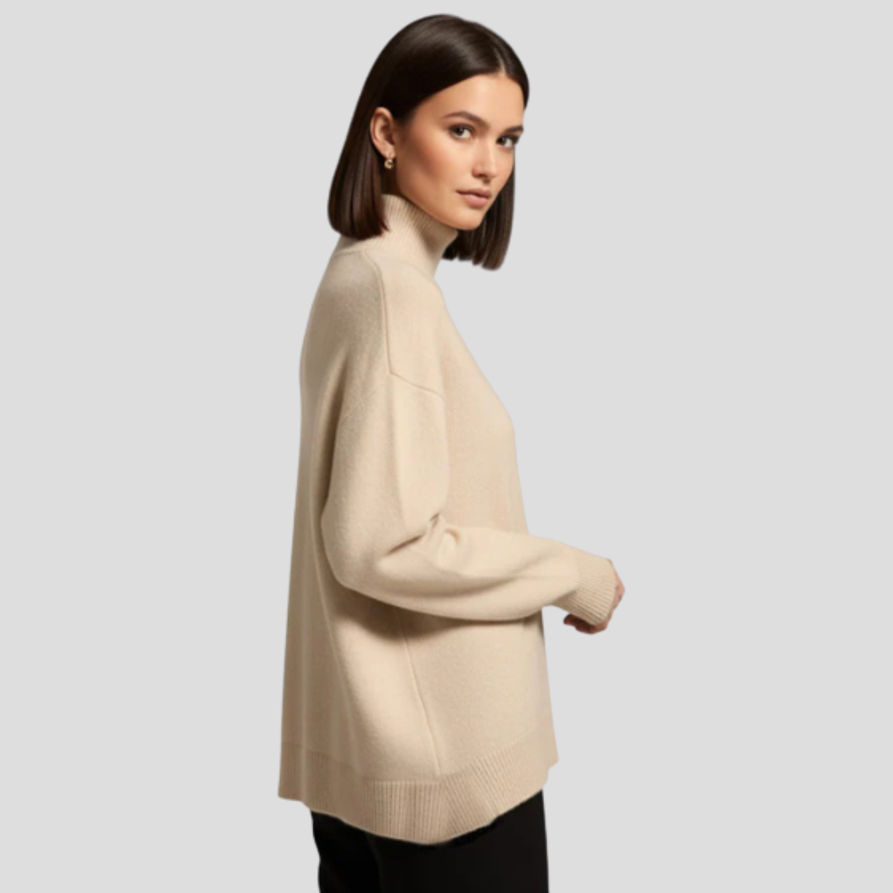 Women Sweater | High Neck Design & Easy Relaxed Fit for Daily Wear