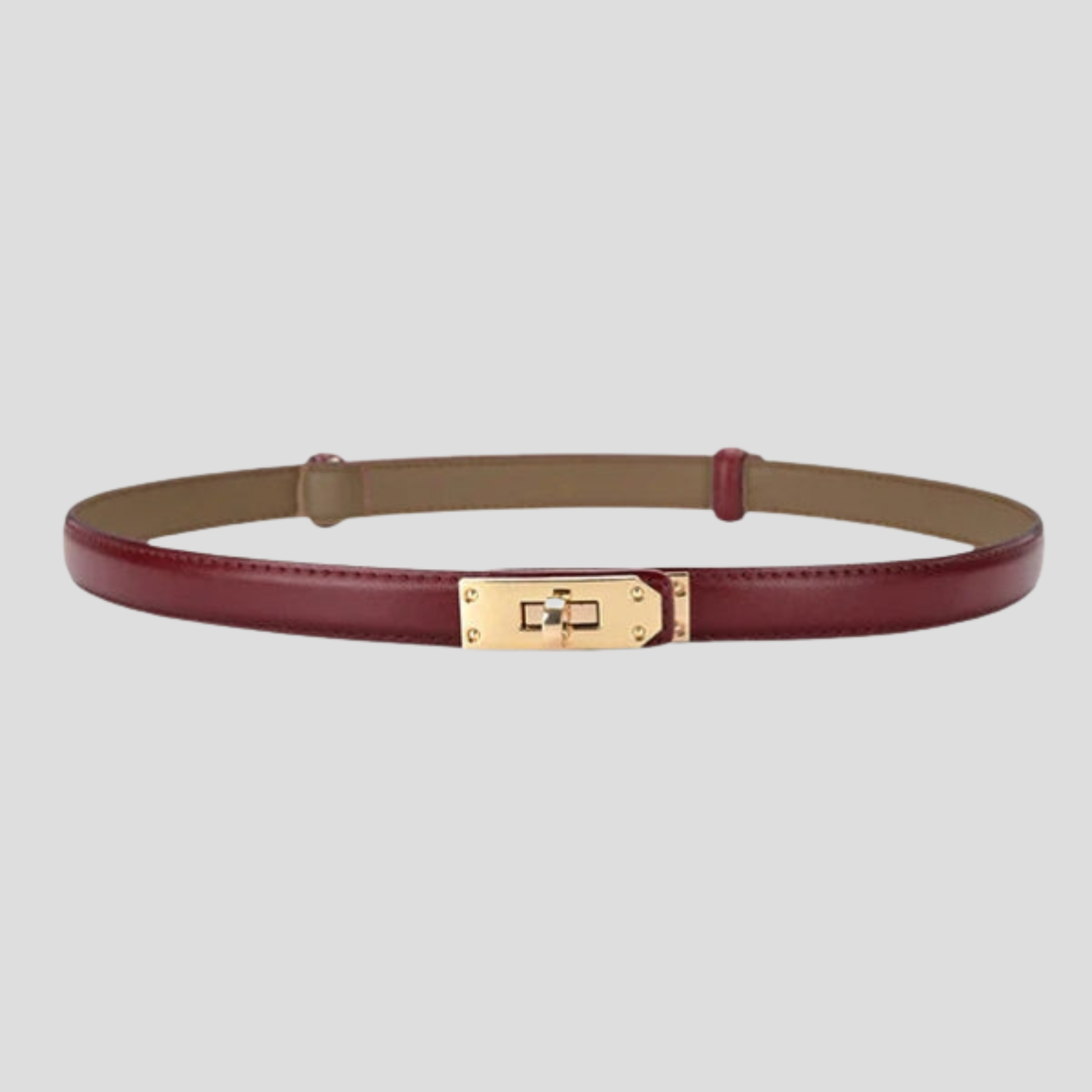 Women Belt | Slim Strap Profile & Turn-Lock Closure Detail for Daily Wear