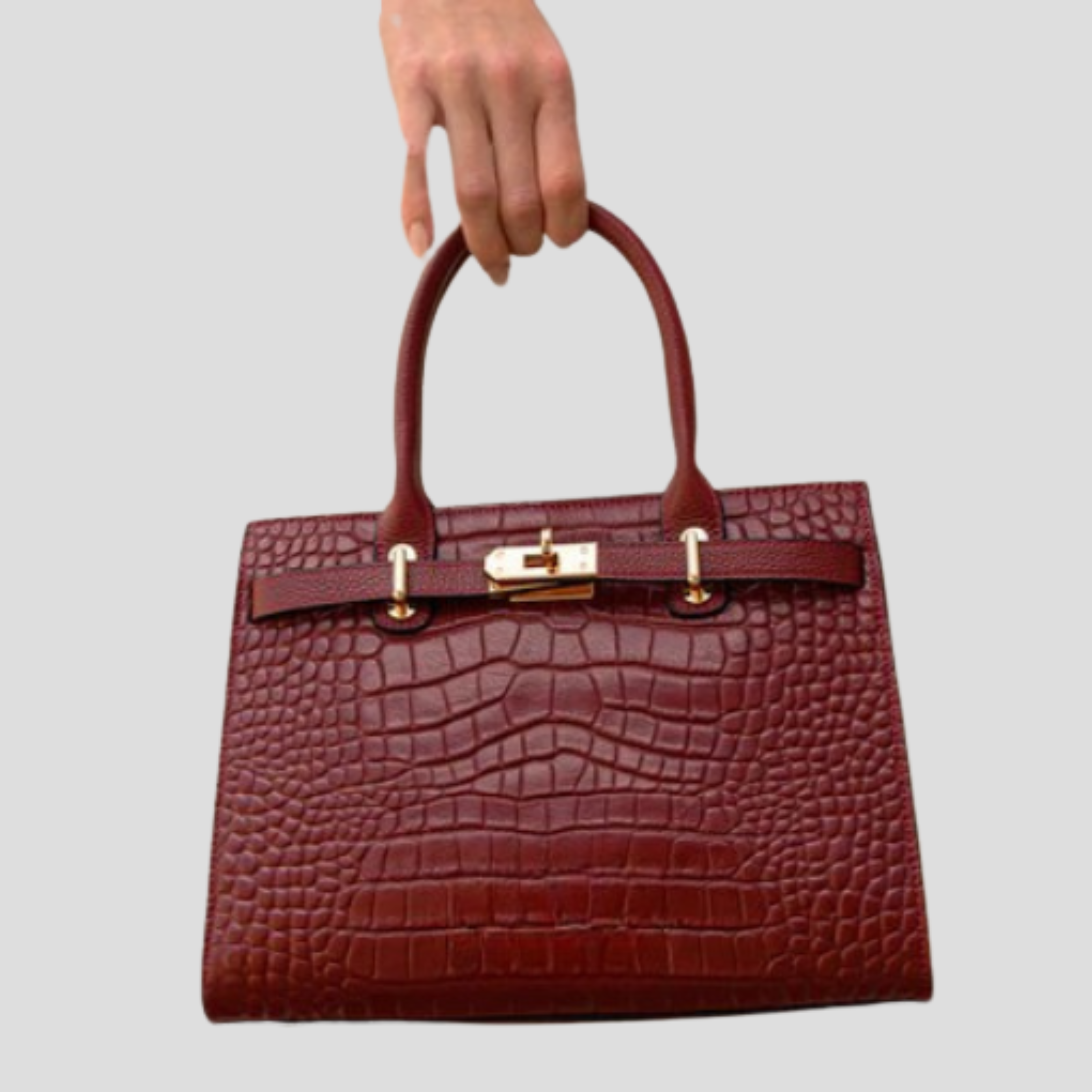 Women Bag | Defined Handle Structure & Structured Lock Front Design