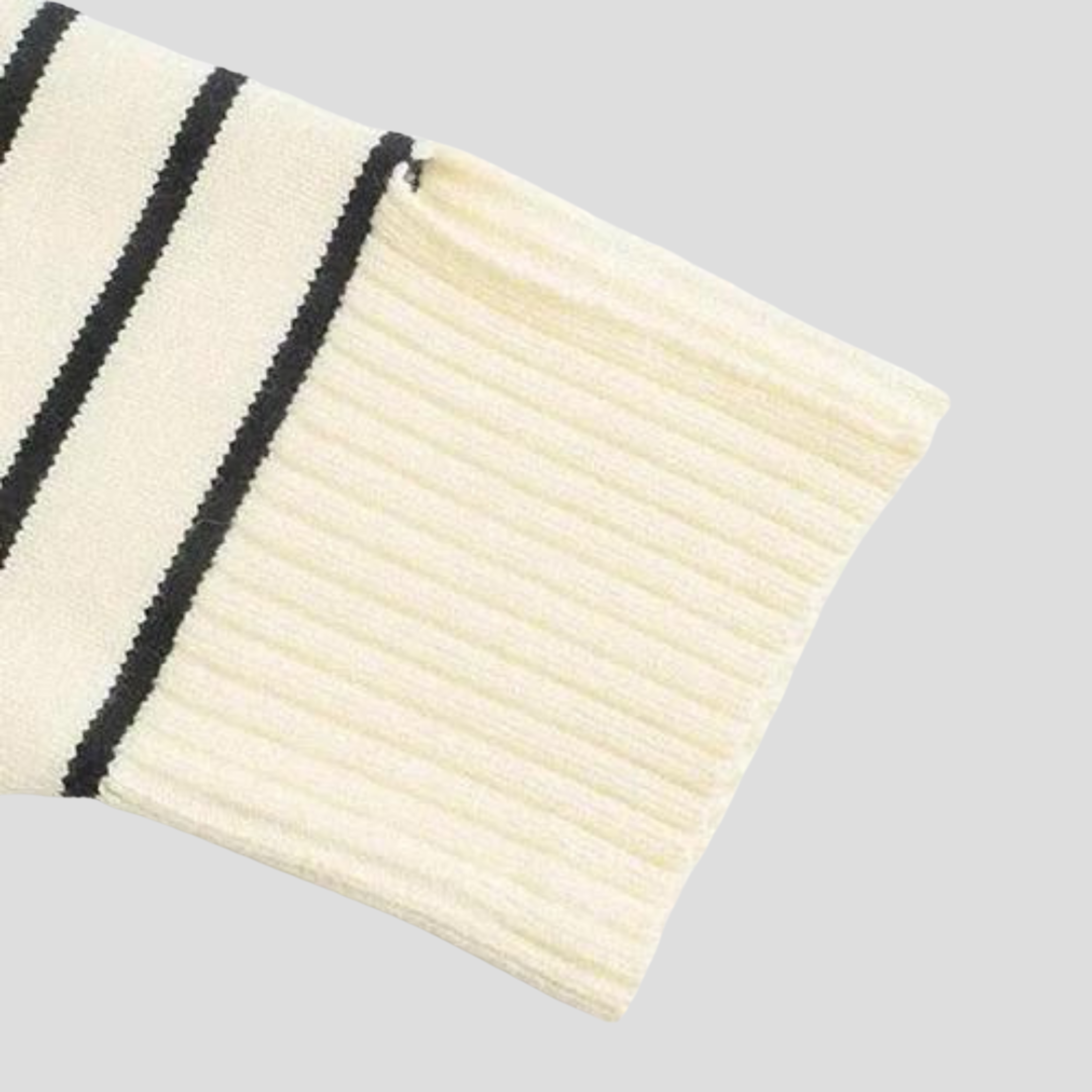 Women Sweater | Half Zip Front & Striped Surface Design for Daily Wear