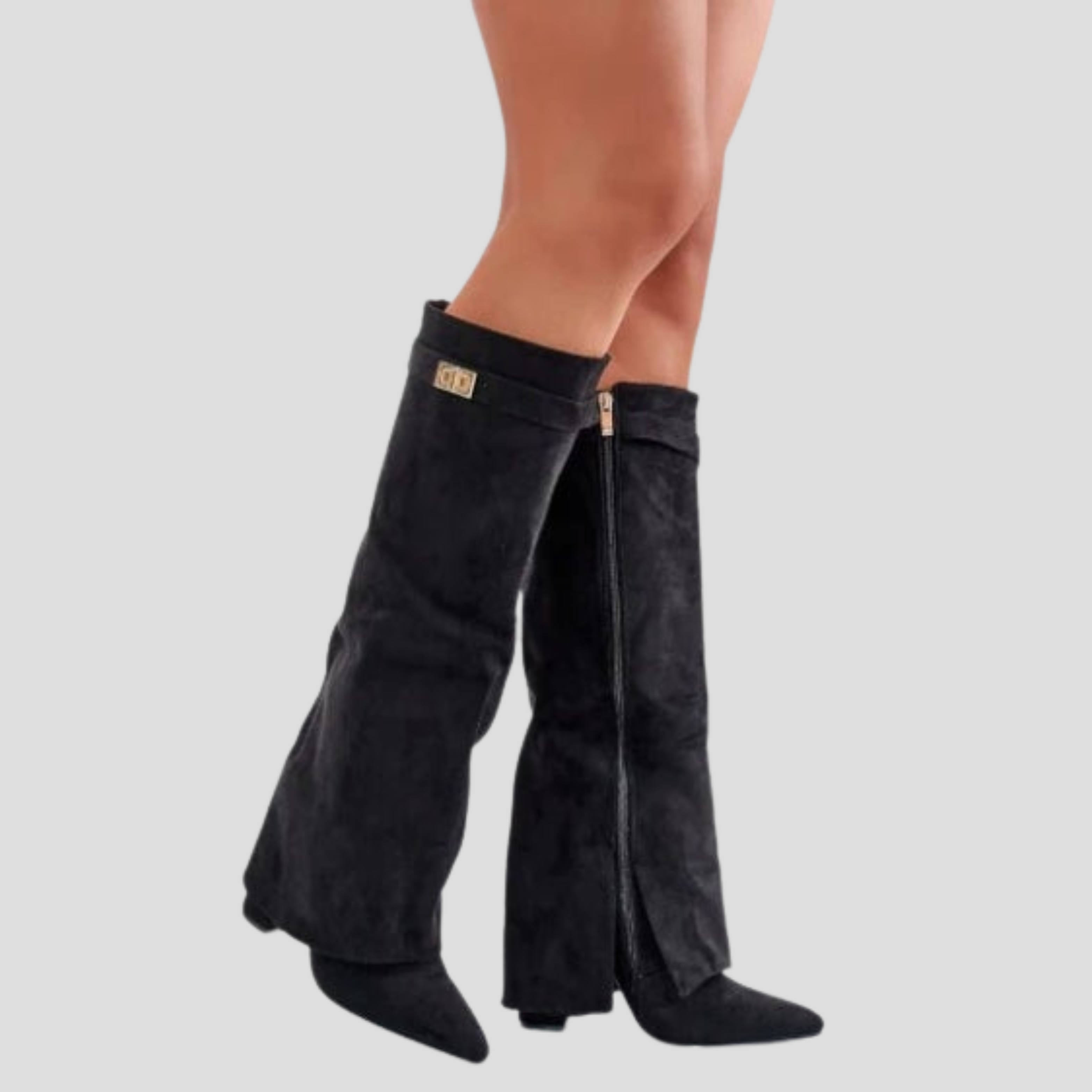 Women Boots | Knee-High Form & Flared Shaft Silhouette for Daily Wear
