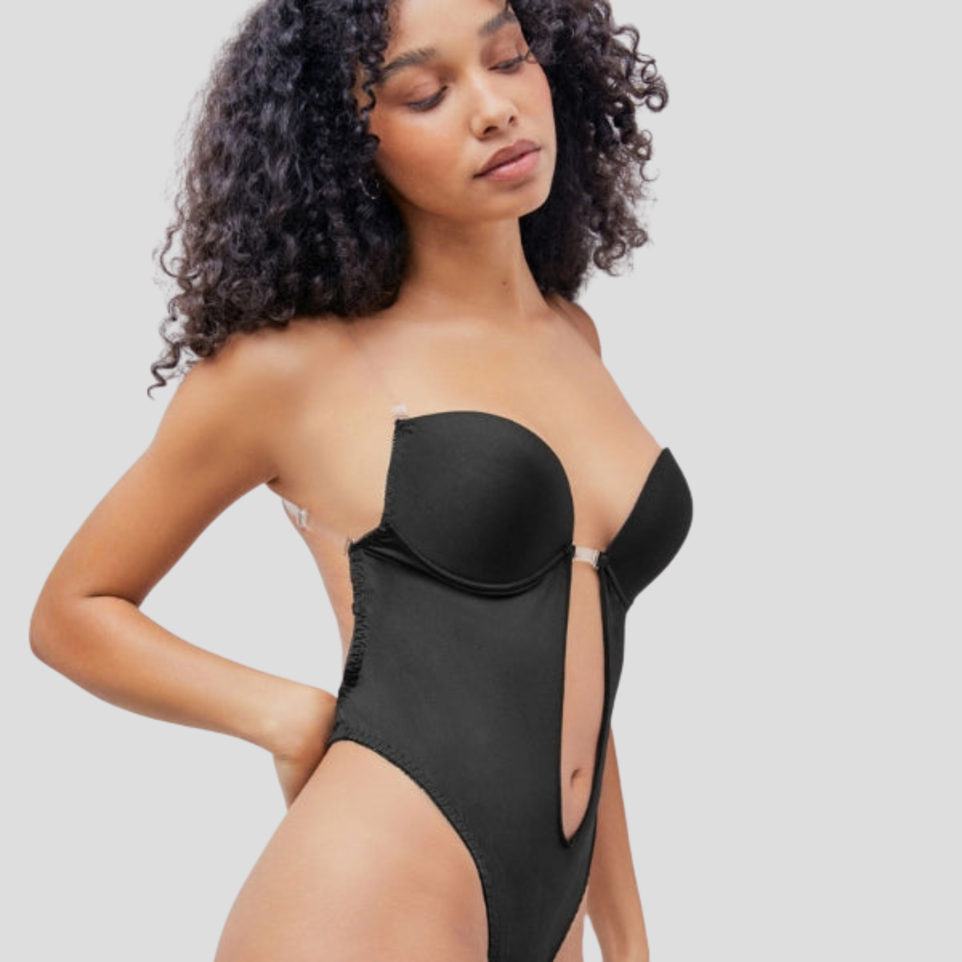 Women Bodysuit | Plunge Front Detail & Underwire Structured Silhouette for Layering