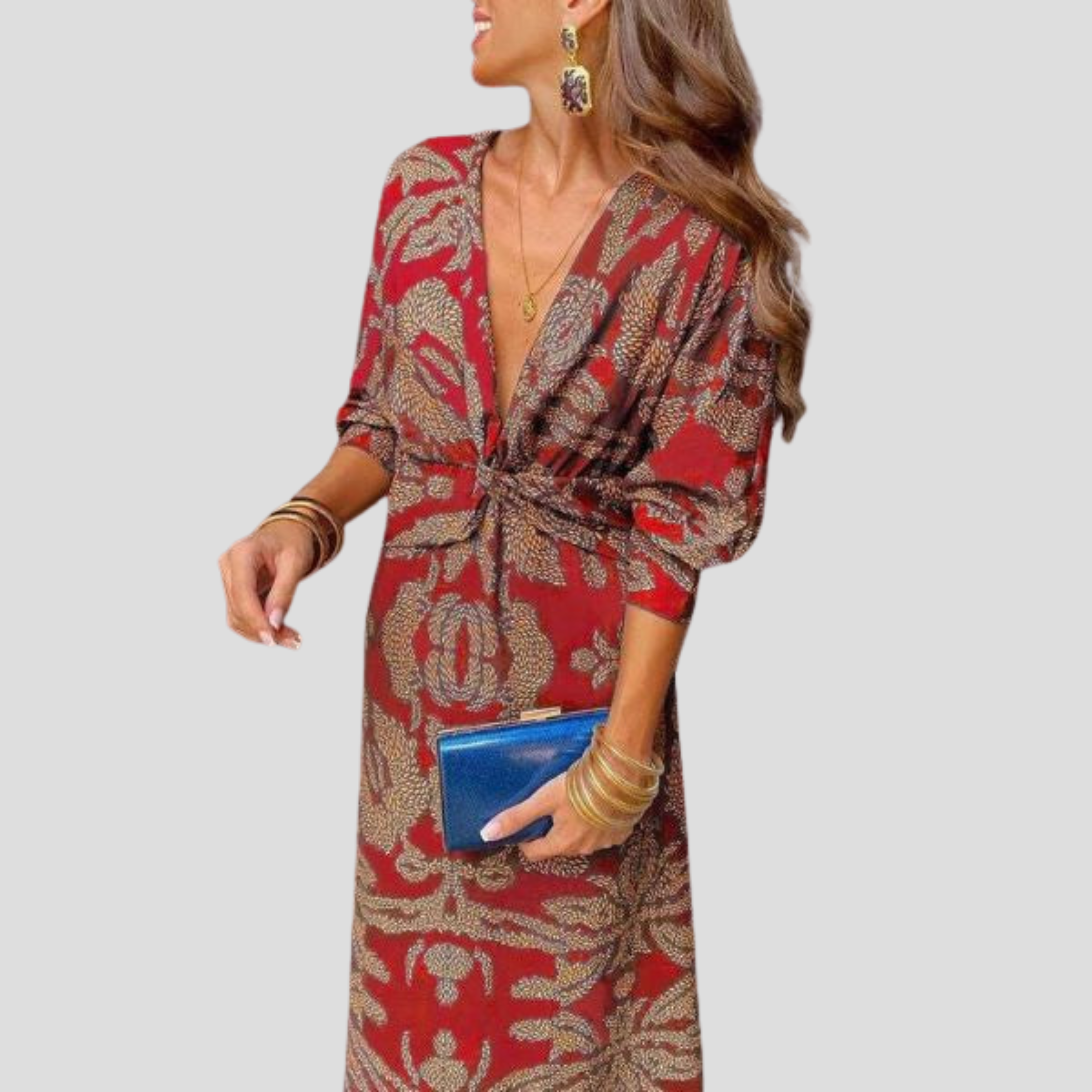 Women Midi Dress | Flowing Silhouette & Defined Waist Alignment for Daily Wear