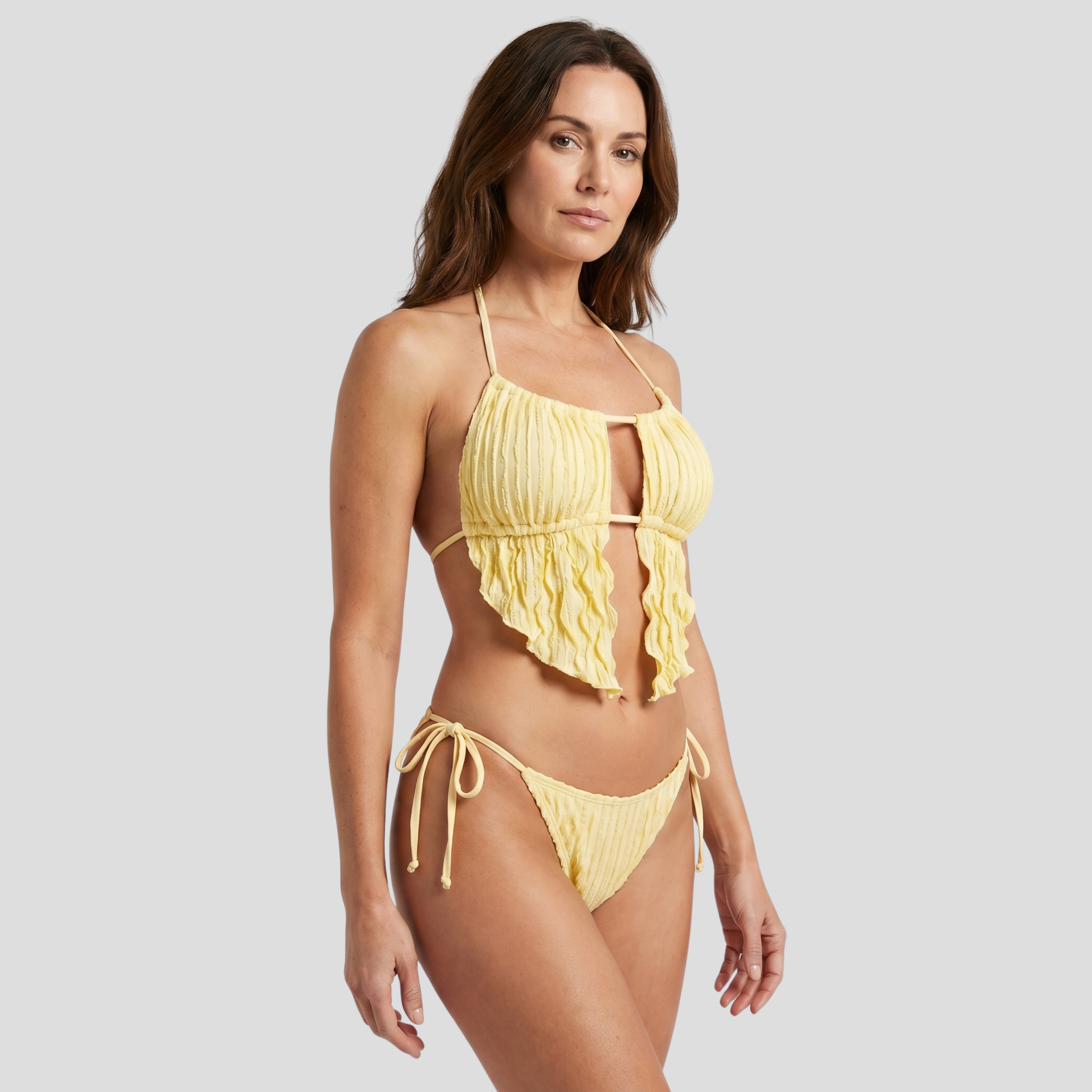 Women Bikini Set | Halter Top Form & Side-Tie Alignment for Swimwear