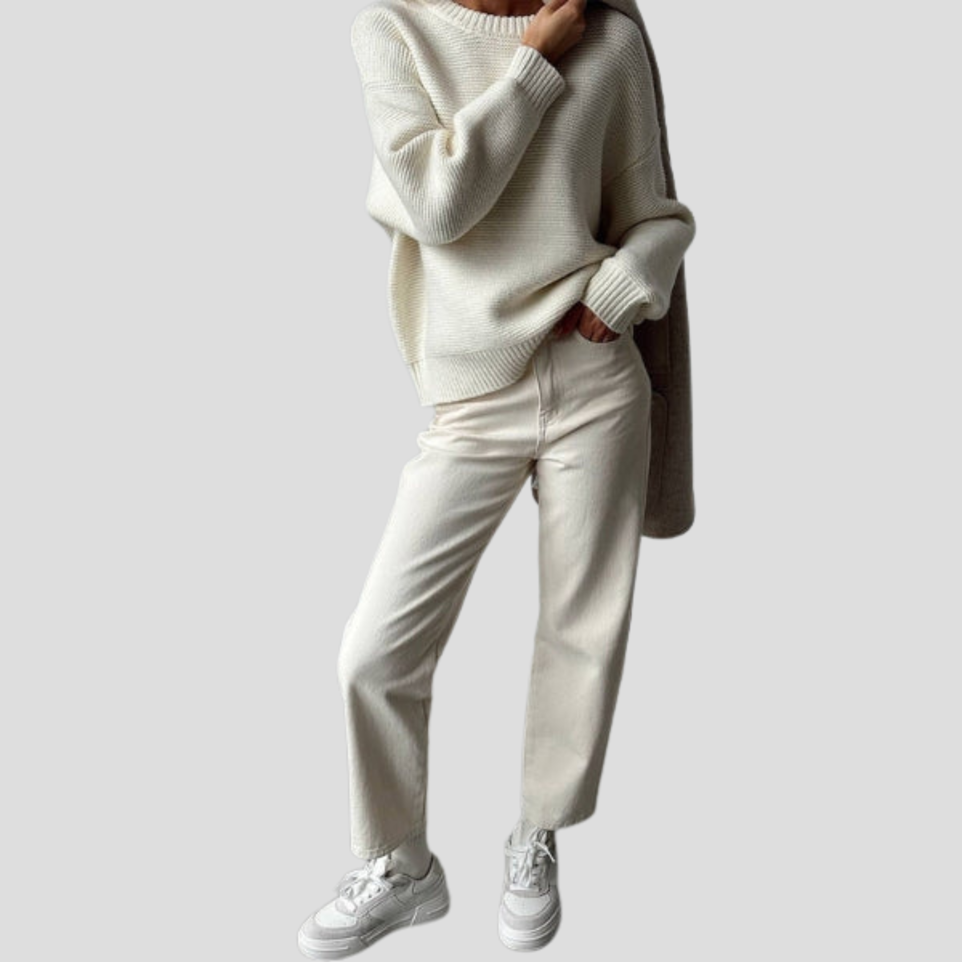 Women Sweater | Textured Surface Design & Relaxed Crew Neck Silhouette for Daily Wear