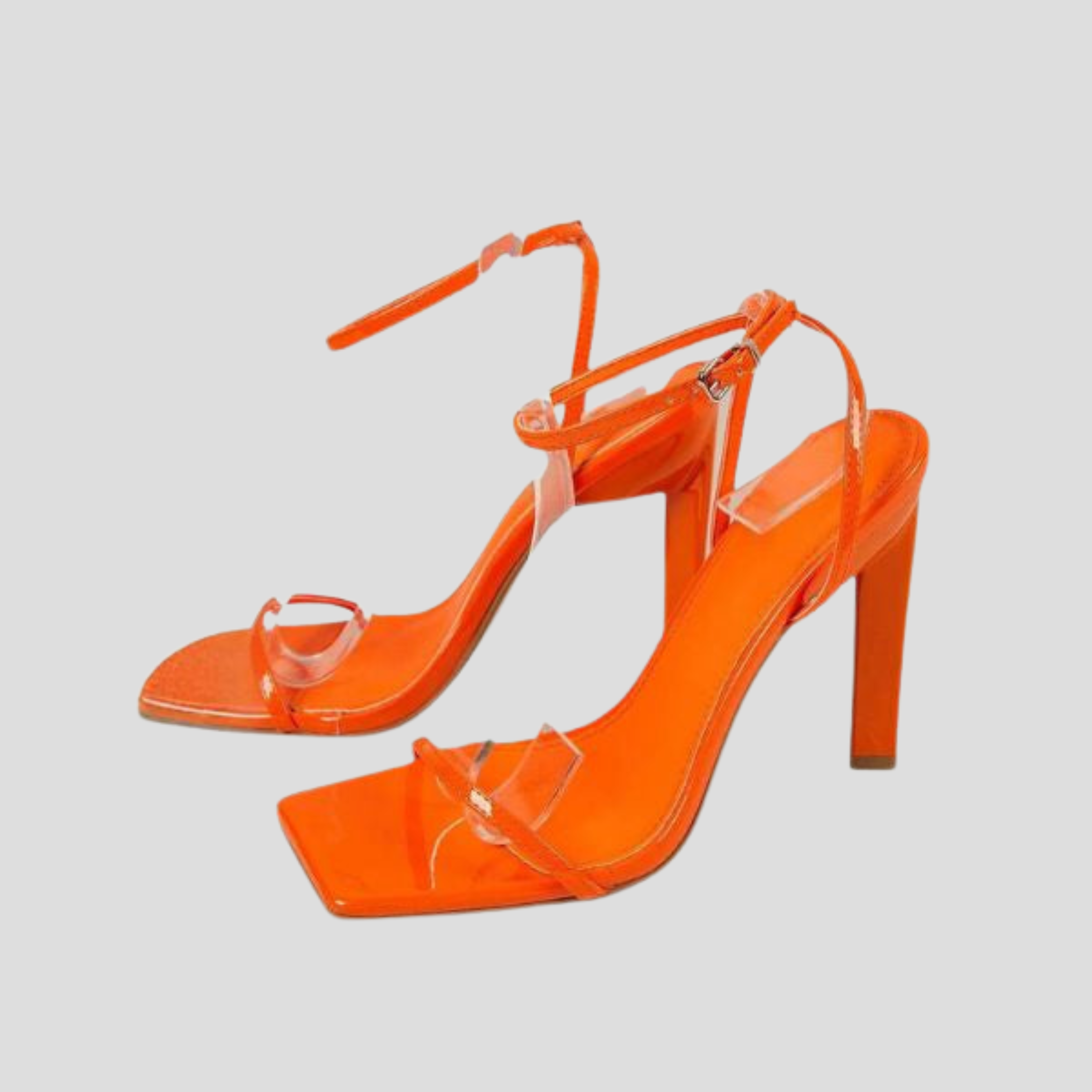 Women Heels | Square Toe Shape & Strappy Block Heel Design for Evening Wear