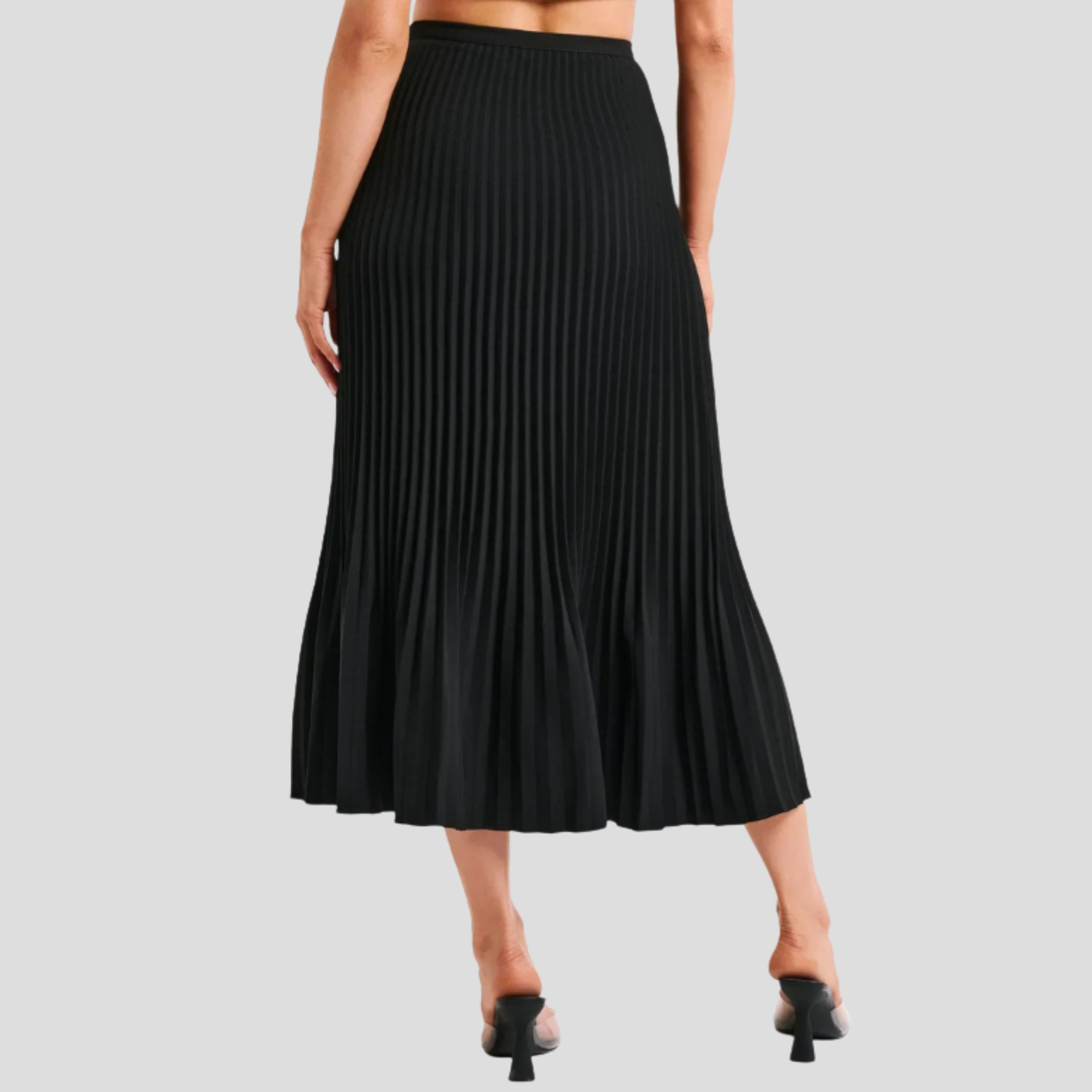 Women Maxi Skirt | Pleated Vertical Form & Extended Flowing Silhouette for Daily Wear
