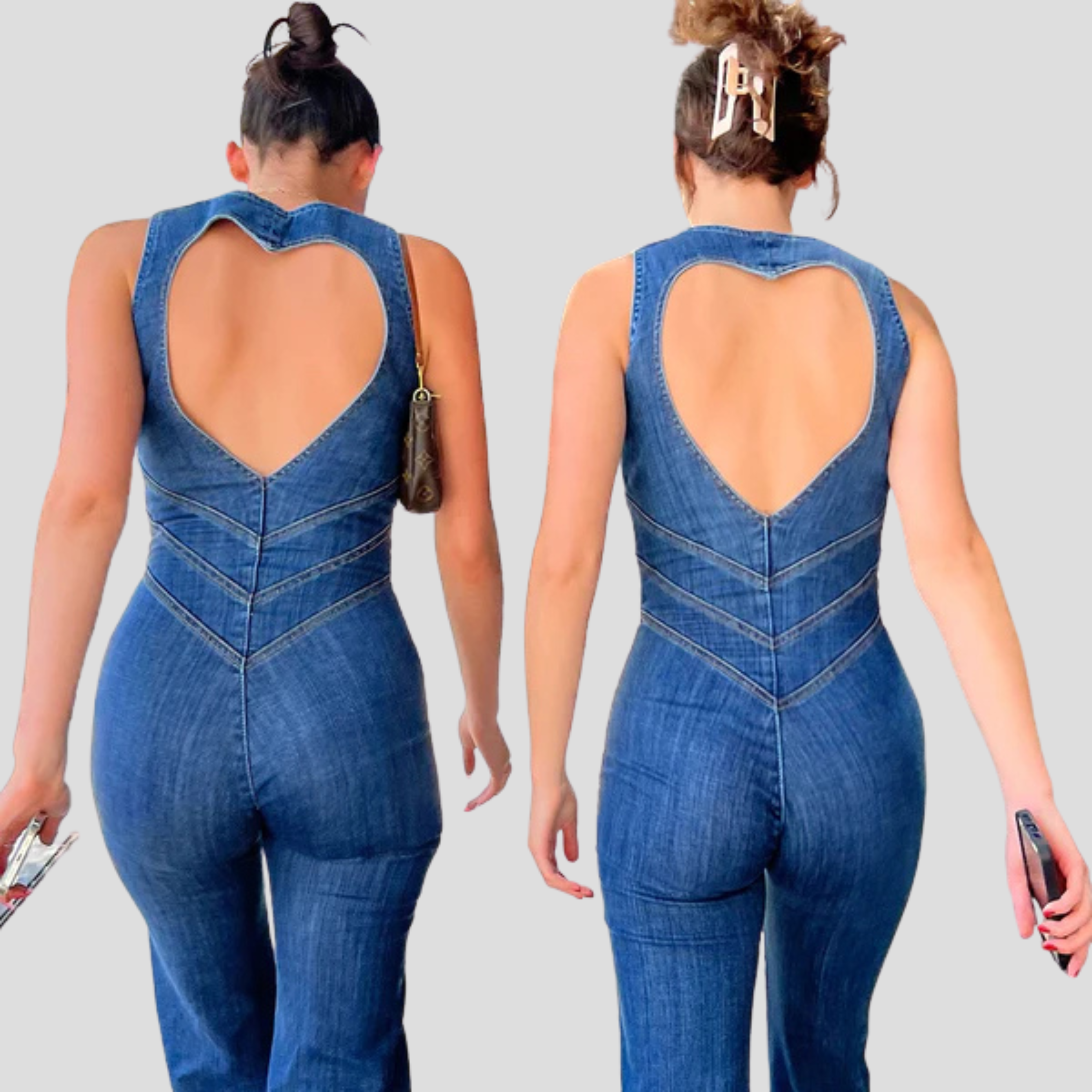Women Jumpsuit | Plunge Neckline & Cutout Back Silhouette for Daily Wear